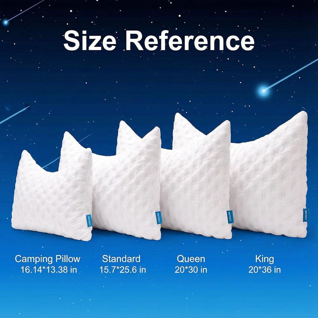 KUCEY Cooling Side Sleeper Pillow for Neck and Shoulder Pain, Luxury Shredded Memory Foam Curved Bed Pillows for Sleeping Set of 1- Adjustable Queen Size- Washable Cover Crescent White