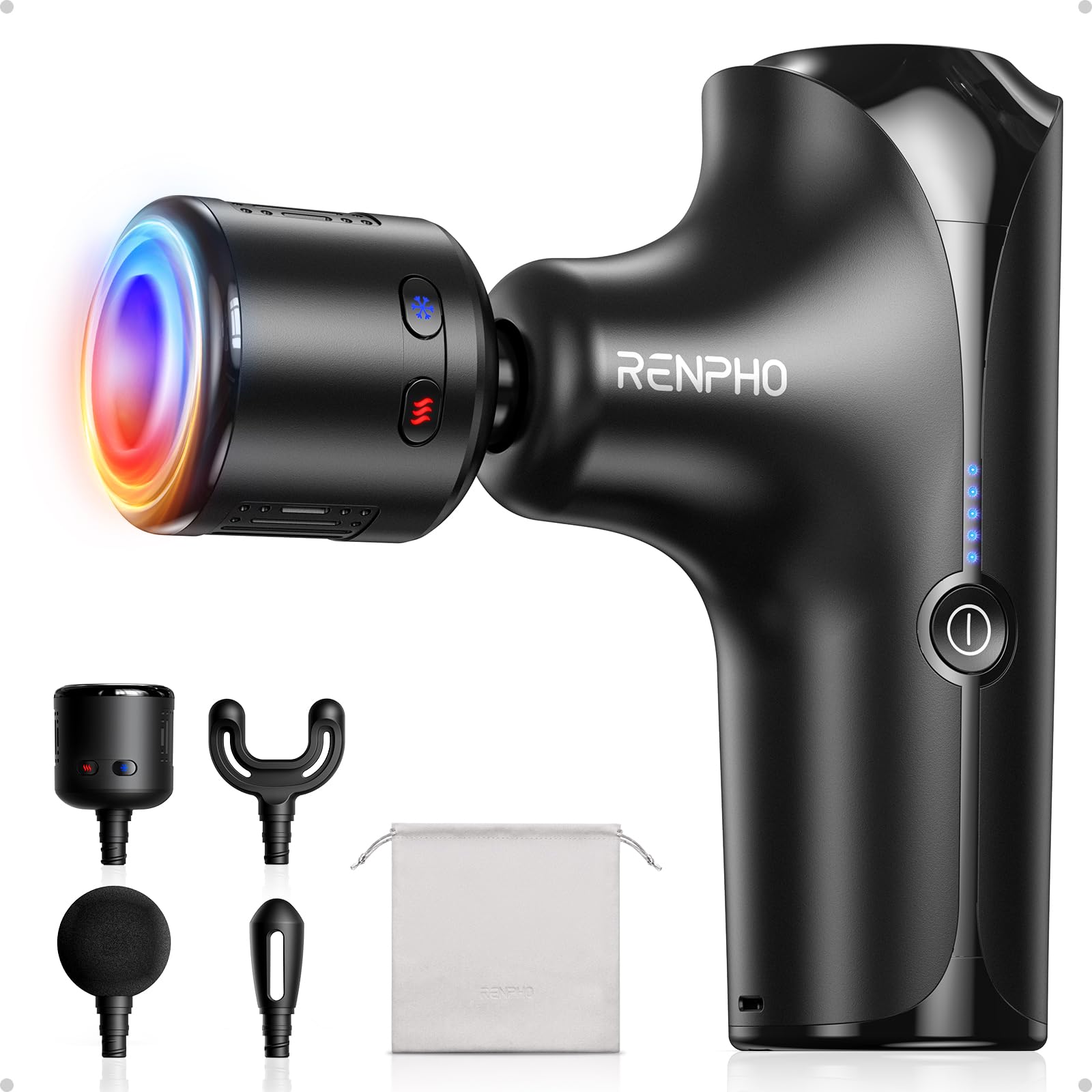 RENPHO Active Thermacool 2 Massage Gun with Heat and Cold, VA Display | Handheld 10mm Deep Tissue Massager for Neck, Back, Muscle Comfort, FSA Eligible Gift for Men, Athletes, Women, HSA