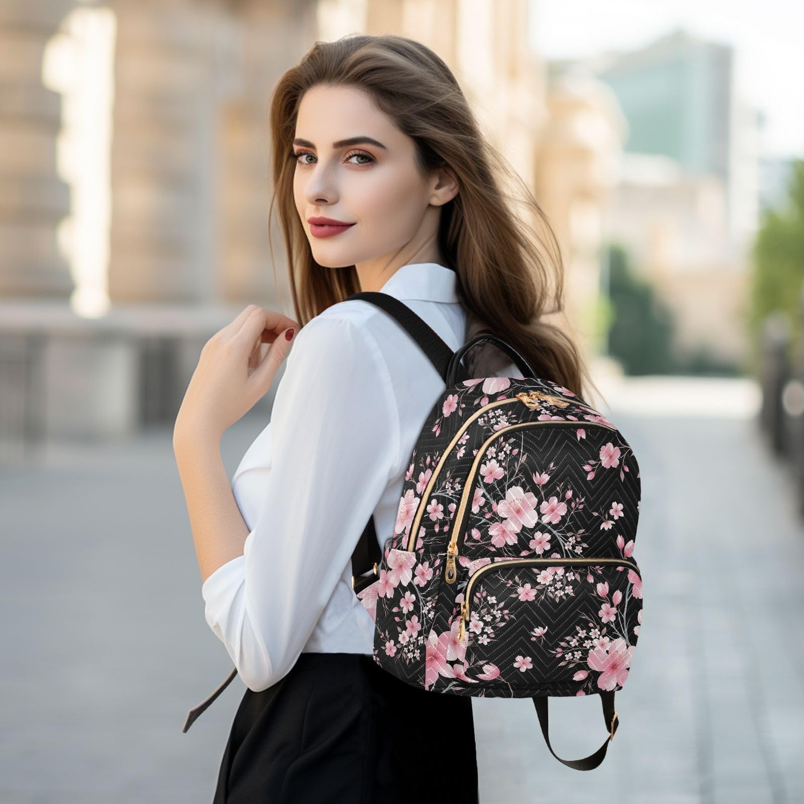 ALAZA Sun Moon Stars Witchy Small Backpack Purse for Women Travel Bag Fashion Daypack Back Pack Shoulder Bag