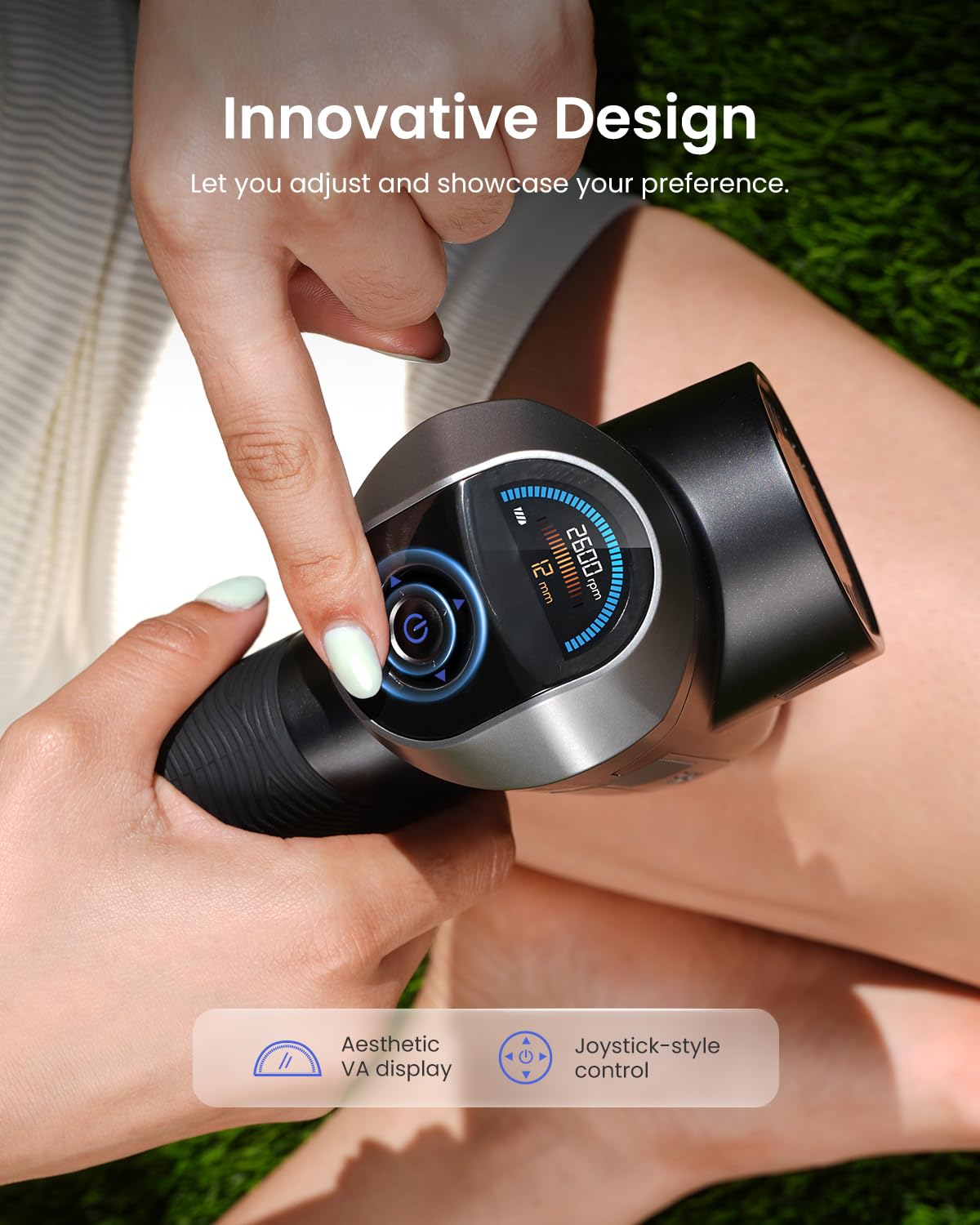 RENPHO Active Thermacool 2 Massage Gun with Heat and Cold, VA Display | Handheld 10mm Deep Tissue Massager for Neck, Back, Muscle Comfort, FSA Eligible Gift for Men, Athletes, Women, HSA