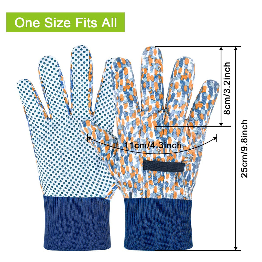 Ainiv Floral Gardening Gloves for Women/Ladies, Non-Slip Garden Work Gloves,Breathable Yard Work Glove Light Working Gloves