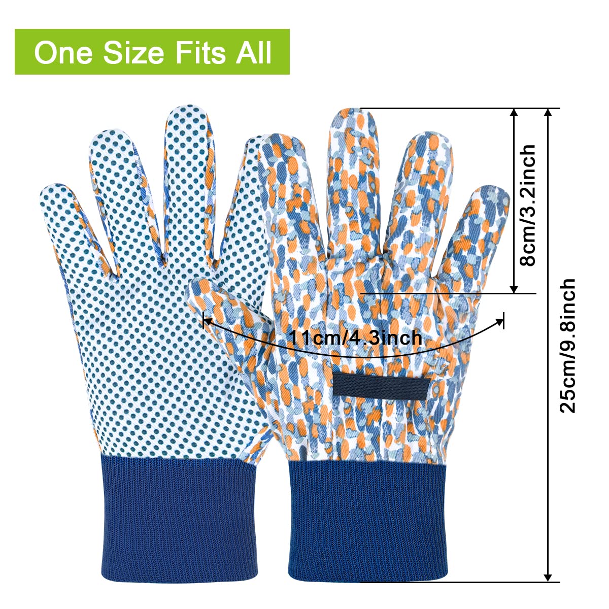 Ainiv Floral Gardening Gloves for Women/Ladies, Non-Slip Garden Work Gloves,Breathable Yard Work Glove Light Working Gloves