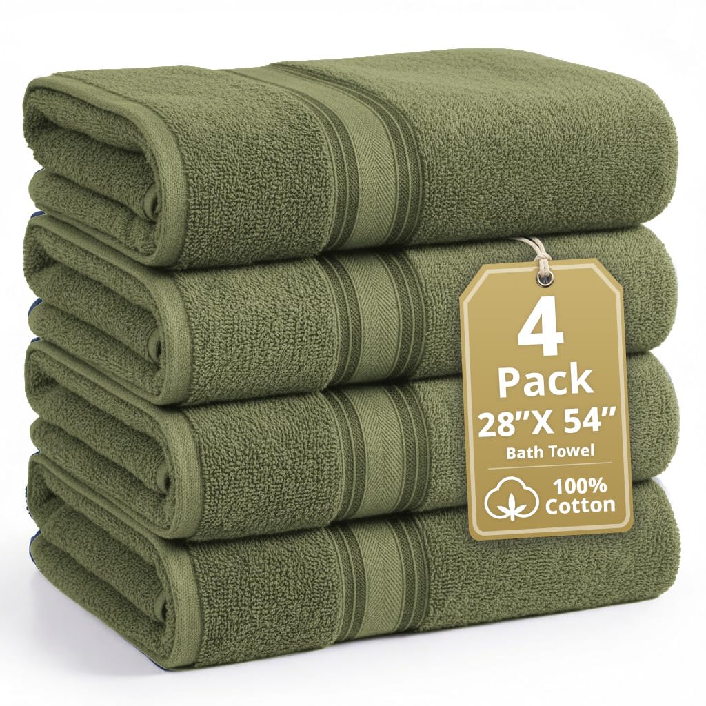 LANE LINEN Bathroom Towels Set of 18 – Zero Twist, 100% Mercerized Cotton Towel, 6 Bath, 6 Handtowel & 6 Washcloths, Luxury Hotel Design, Perfect for Salon & Guests, Machine Washable – Cerulean Blue