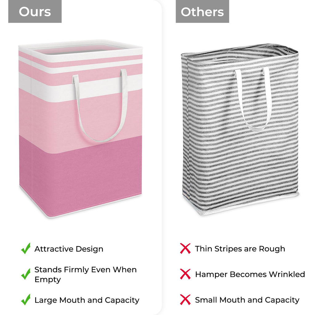 HomeHacks 2 Pack Large Laundry Baskets, Waterproof, Freestanding Laundry Hampers, Collapsible Clothes Hamper with Reinforced Handles in Laundry Room, College Dorm, Bathroom, Bedroom (Grey, 75Lx2)