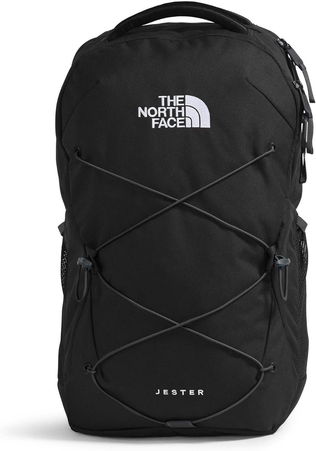 The North Face Jester Everyday Laptop Backpack - Commuter Daypack, Water Repellent, Laptop Sleeve, TNF Black-NPF, One Size | 28L recycled polyester with DWR finish, padded 16 in sleeve, chiropractor-endorsed FlexVent suspension, bottle pockets