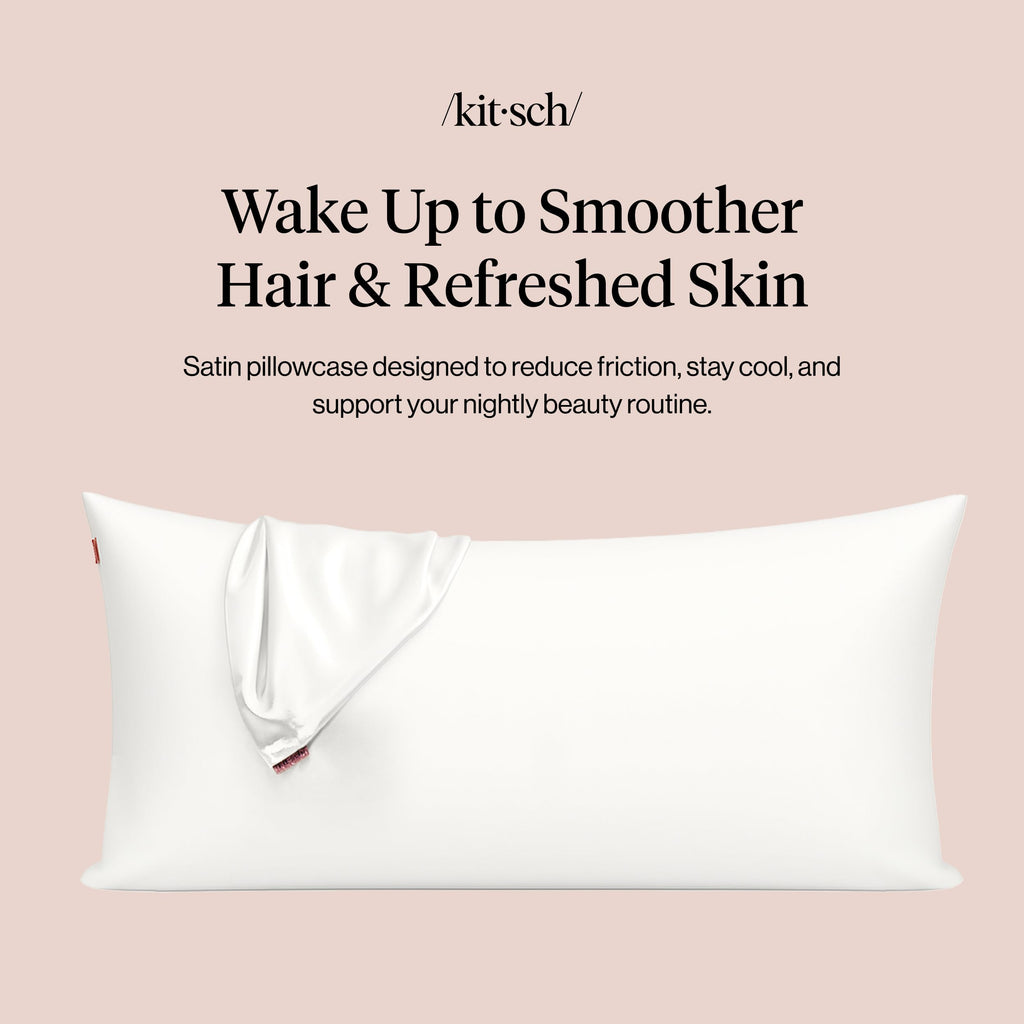 Kitsch Satin Pillowcase with Zipper - Standard Size, Leopard | Softer Than Silk Pillow Cases, Smooth Cooling Satin Pillow Case for Hair and Skin, Wrinkle-Free, Machine Washable
