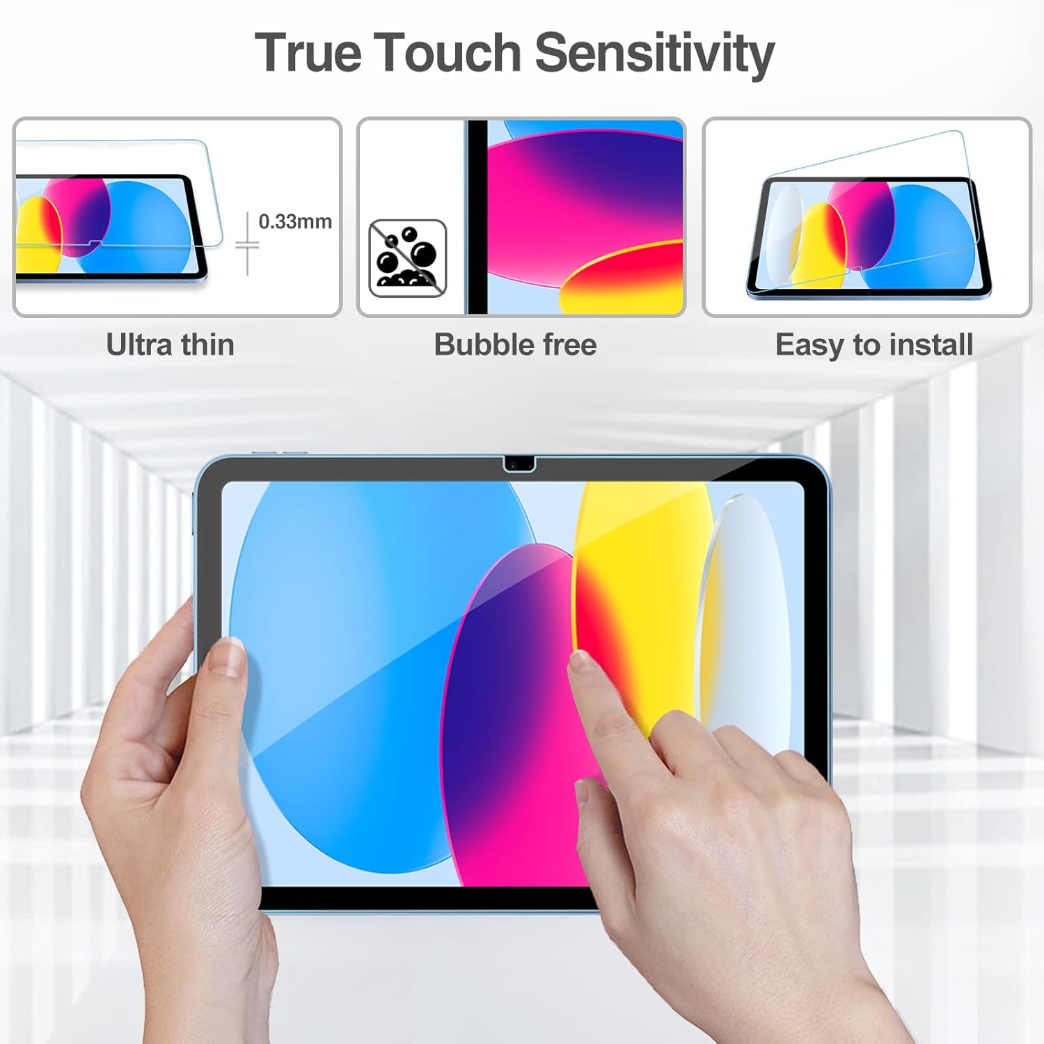 2 Pack ProCase Screen Protector for 2025 iPad A16 11-inch 11th Generation/iPad 10th 10.9 2022, Tempered Glass Film Guard -Clear