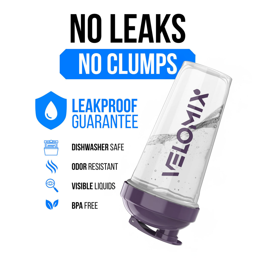 VELOMIX 6 Pack 28 oz Protein Shaker Bottle for Mixes - 6 Wire Whisk Balls | Leak Proof Cups for Supplements | BPA-Free Gym & Fitness (Earth Tones Collection)