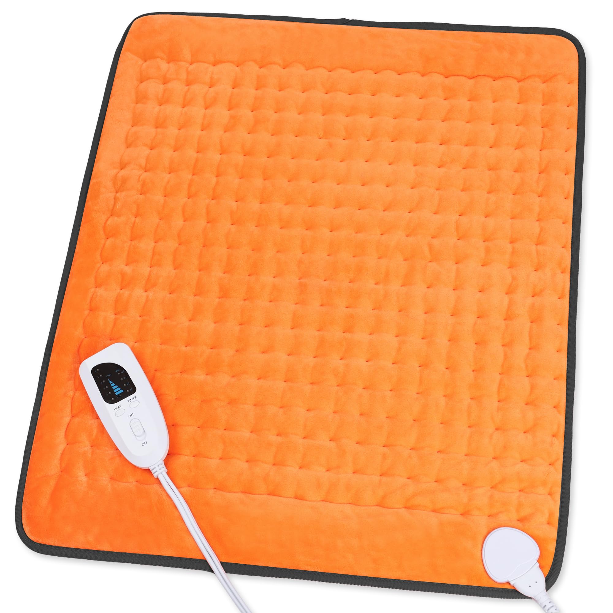 Heating Pad,Heated Blanket,Heating Pad for Back Neck,Silvergray,24x12In | Electric Heating Pad,Dry/Moist Heat Heating Pads,Heating Pads for Shoulder,Abdomen,Knee,Heat Pad for Women Men,Birthday Gift