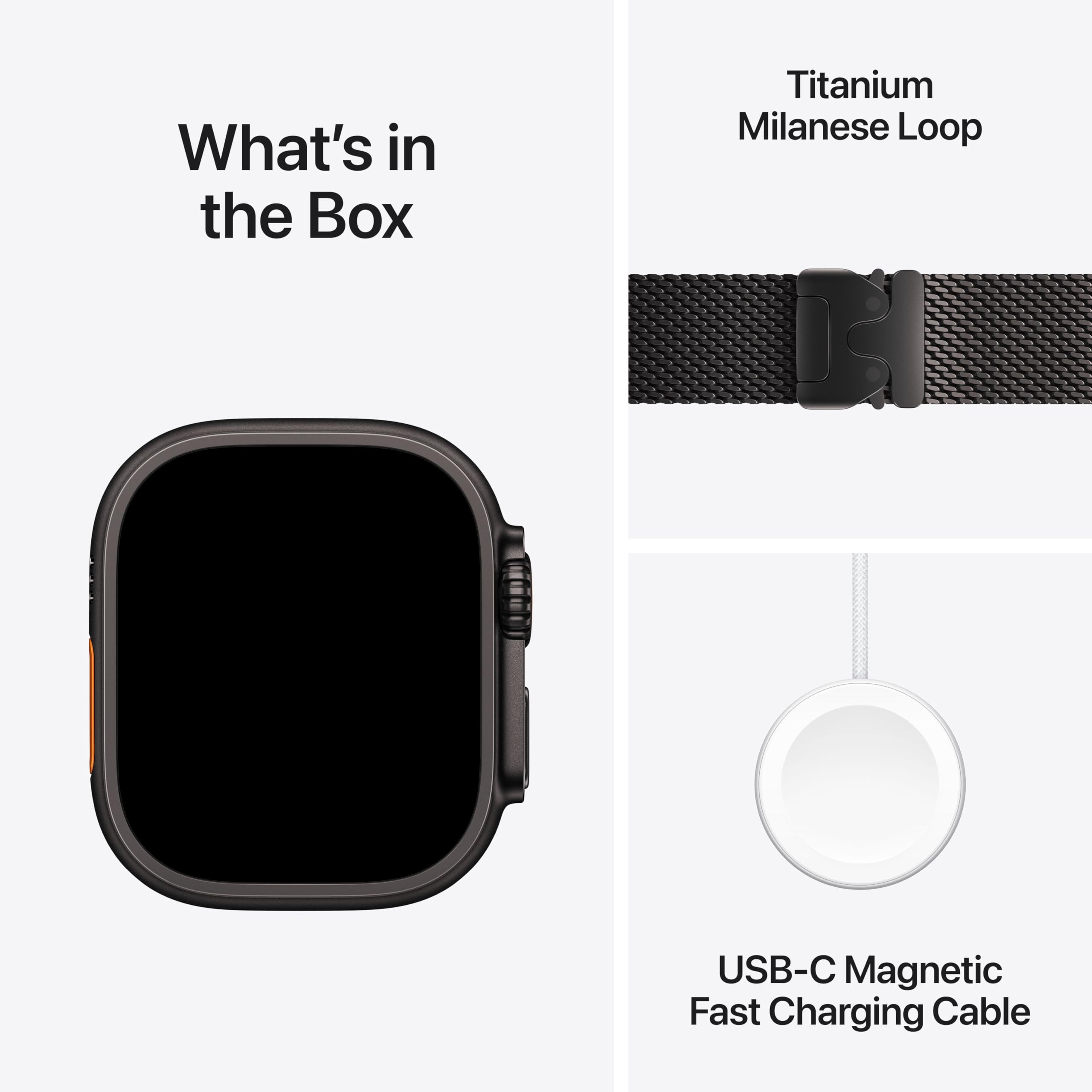 Apple Watch Ultra 3 [GPS + Cellular 49mm] Running & Multisport Smartwatch w/Rugged Titanium Case w/Black/Charcoal Trail Loop - S/M. Satellite Communications, Advanced Health & Fitness Tracking