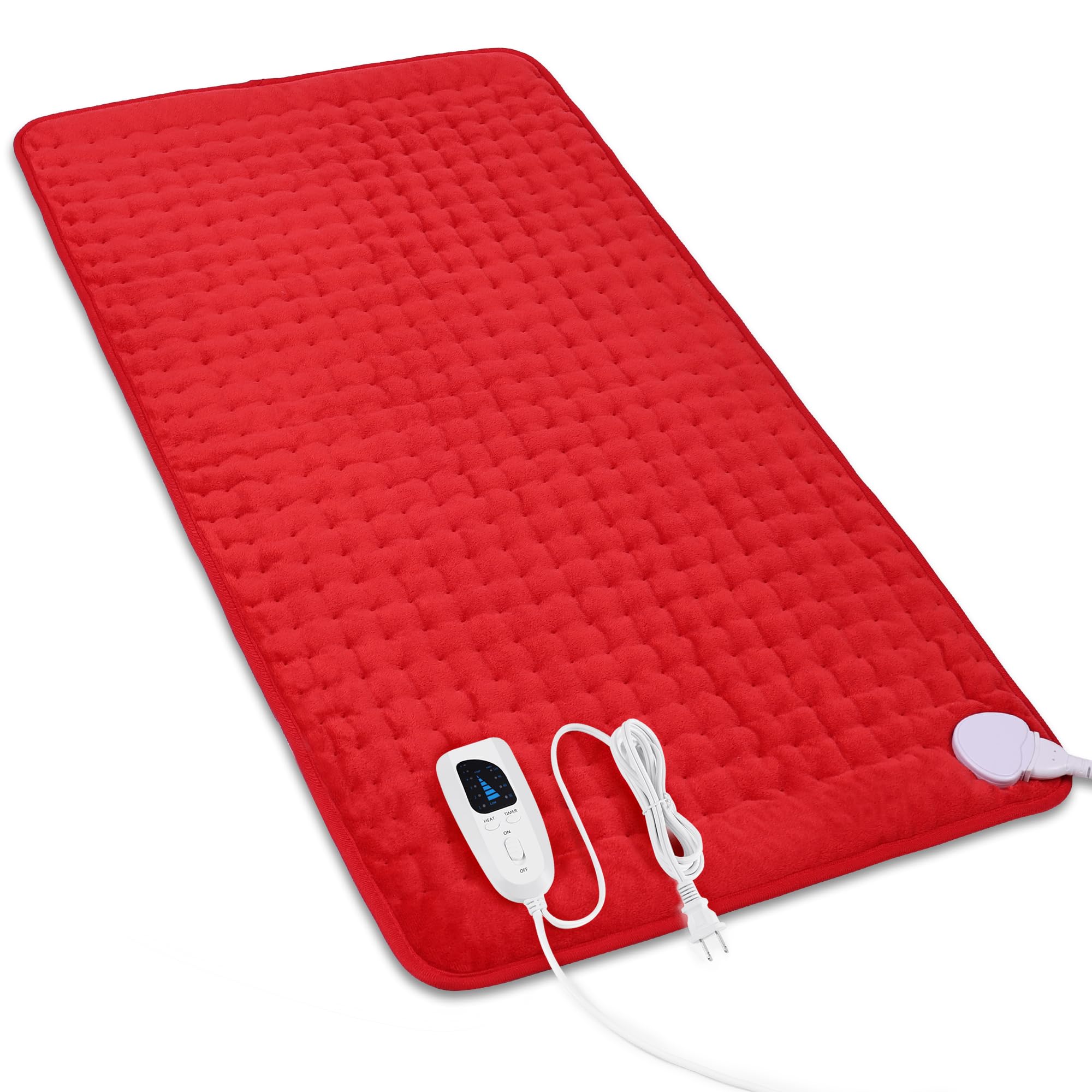 Heating Pad,Heated Blanket,Heating Pad for Back Neck,Silvergray,24x12In | Electric Heating Pad,Dry/Moist Heat Heating Pads,Heating Pads for Shoulder,Abdomen,Knee,Heat Pad for Women Men,Birthday Gift