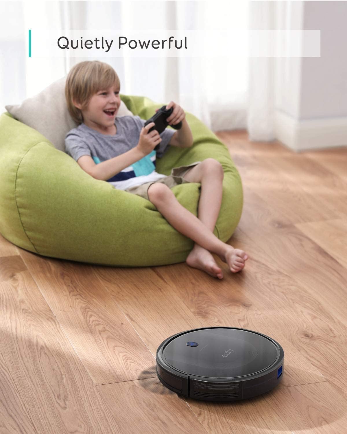eufy 11S MAX Robot Vacuum Cleaner, Super Thin, Quiet | Self-Charging, Easy to use, Cleans Hard Floors to Medium-Pile Carpets, Black