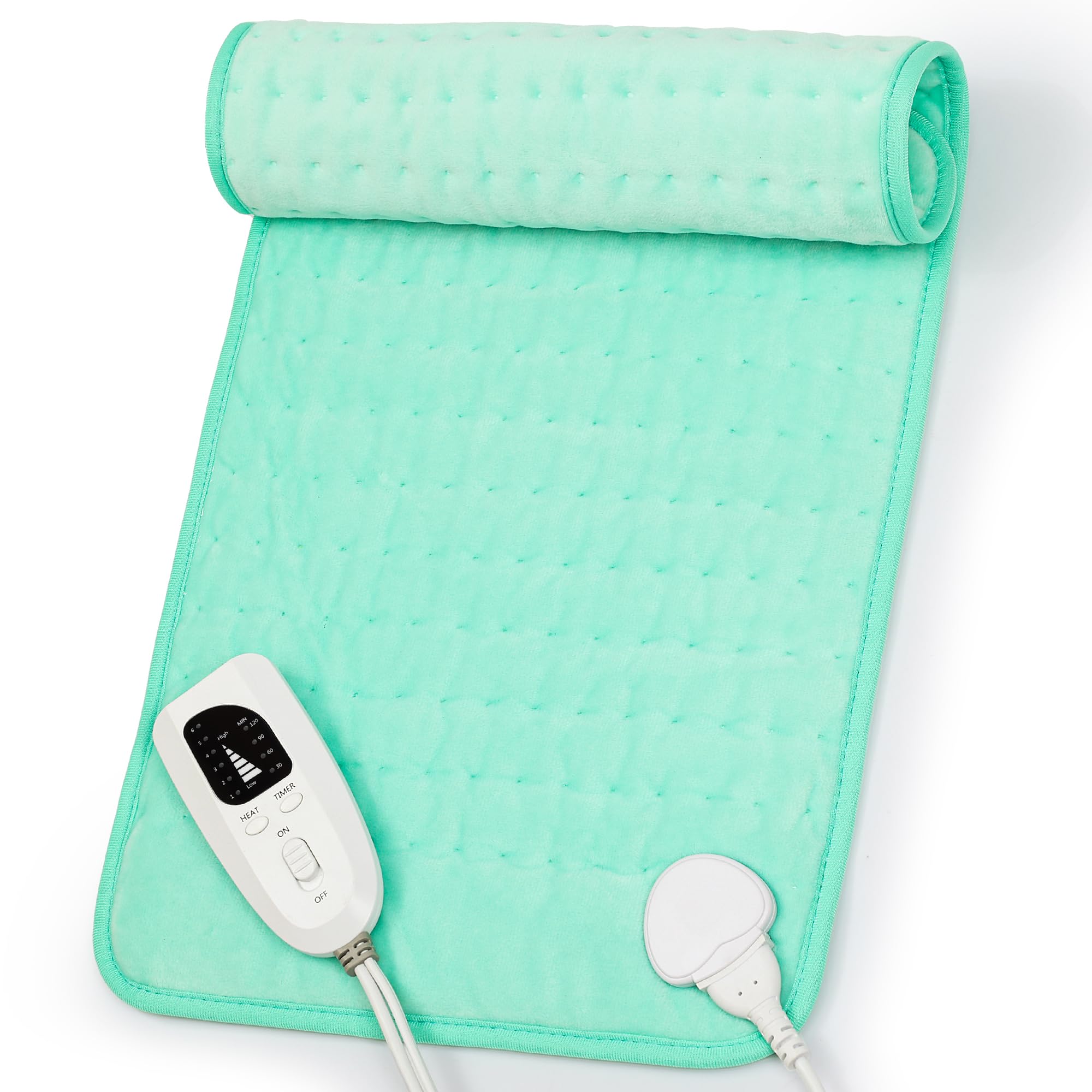 Heating Pad,Heated Blanket,Heating Pad for Back Neck,Silvergray,24x12In | Electric Heating Pad,Dry/Moist Heat Heating Pads,Heating Pads for Shoulder,Abdomen,Knee,Heat Pad for Women Men,Birthday Gift