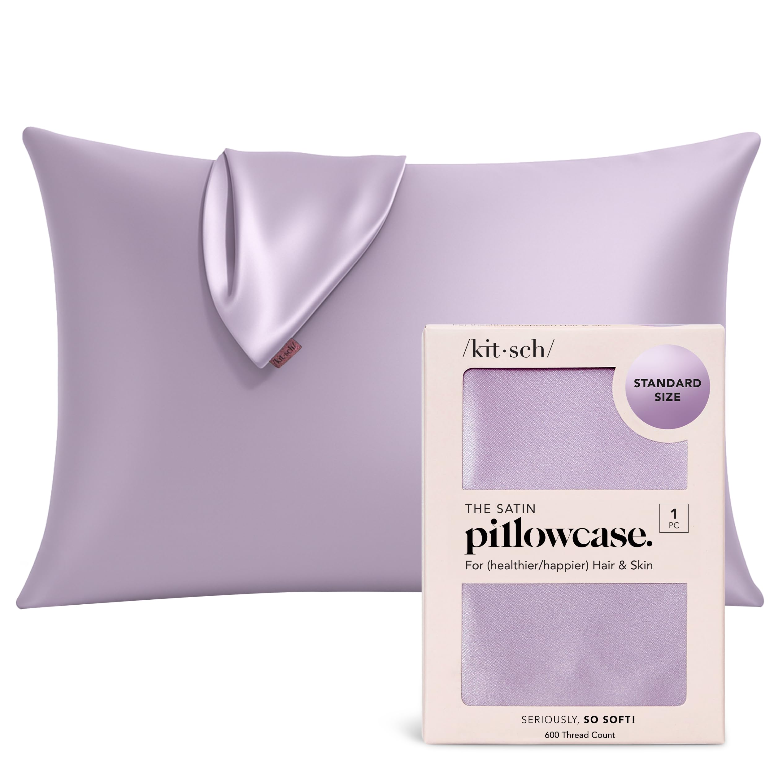 Kitsch Satin Pillowcase with Zipper - Standard Size, Leopard | Softer Than Silk Pillow Cases, Smooth Cooling Satin Pillow Case for Hair and Skin, Wrinkle-Free, Machine Washable