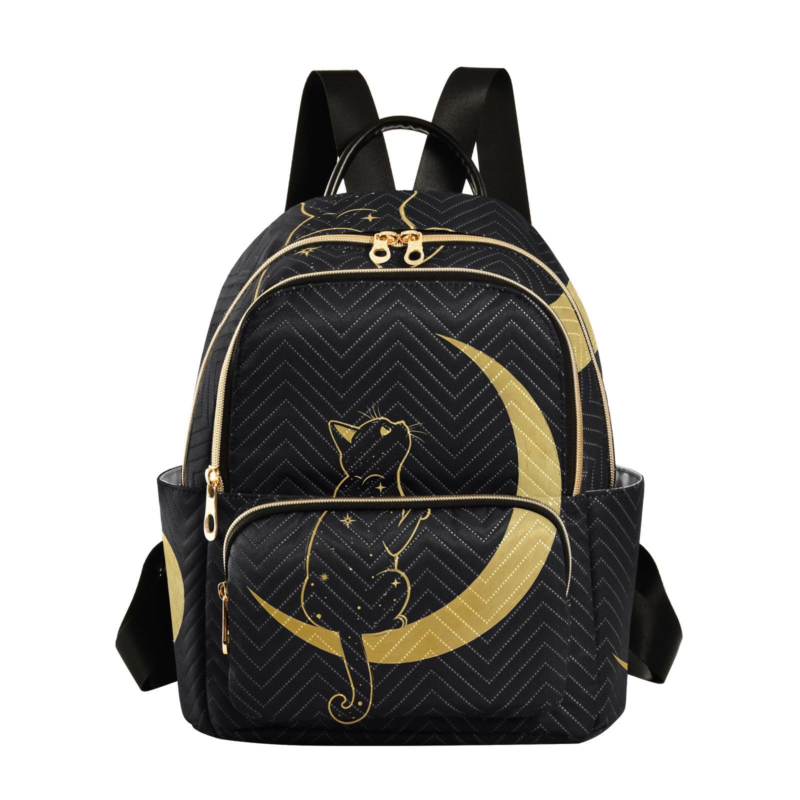 ALAZA Sun Moon Stars Witchy Small Backpack Purse for Women Travel Bag Fashion Daypack Back Pack Shoulder Bag