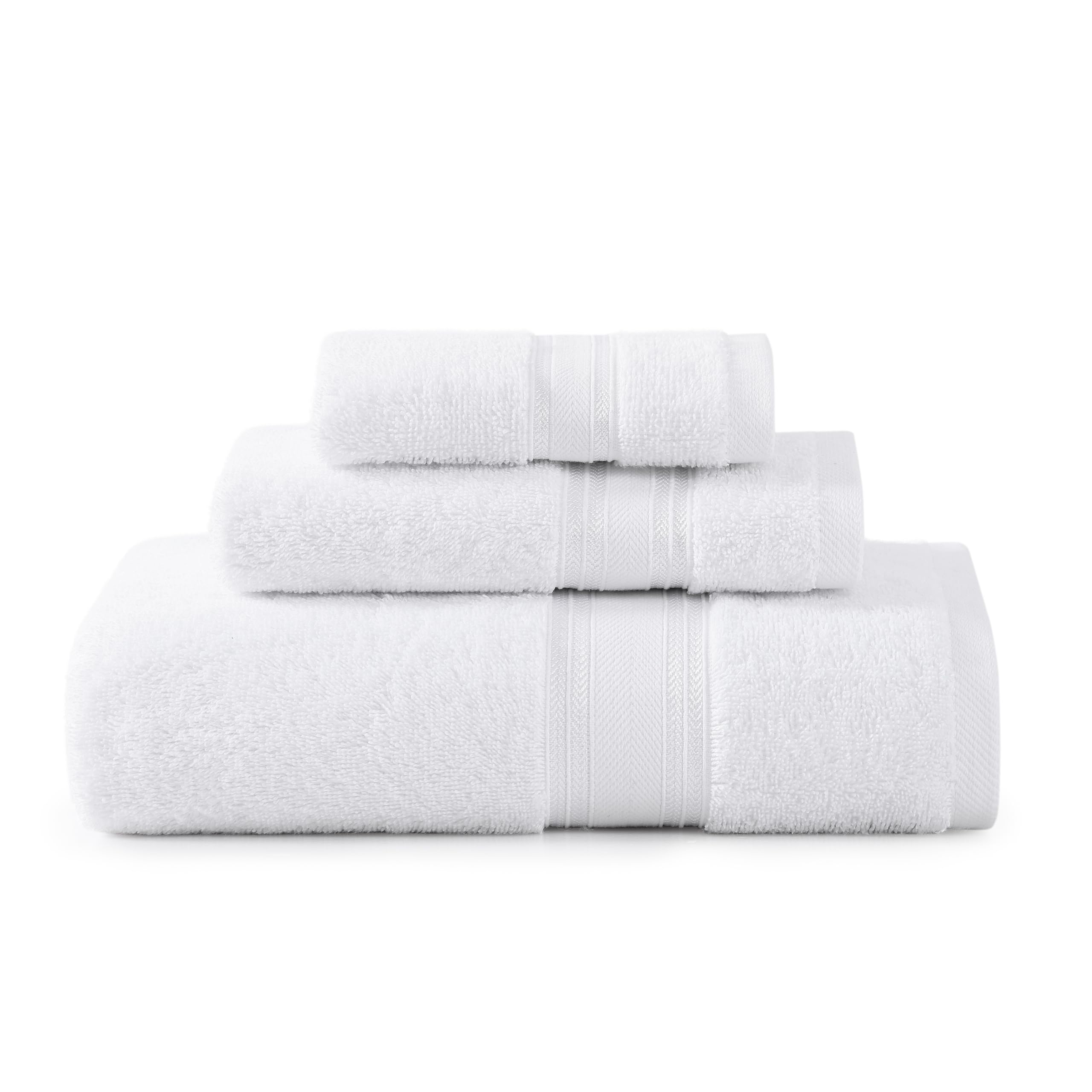 LANE LINEN Bathroom Towels Set of 18 – Zero Twist, 100% Mercerized Cotton Towel, 6 Bath, 6 Handtowel & 6 Washcloths, Luxury Hotel Design, Perfect for Salon & Guests, Machine Washable – Cerulean Blue