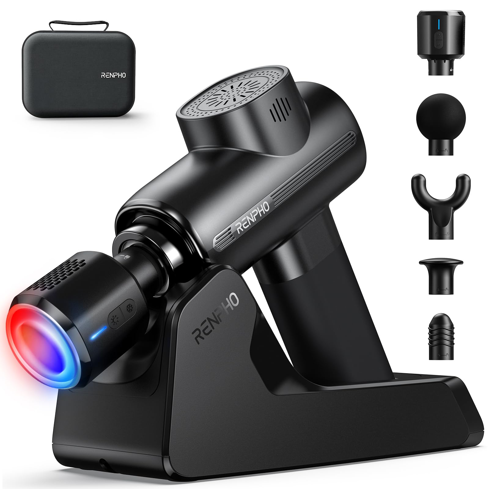 RENPHO Active Thermacool 2 Massage Gun with Heat and Cold, VA Display | Handheld 10mm Deep Tissue Massager for Neck, Back, Muscle Comfort, FSA Eligible Gift for Men, Athletes, Women, HSA