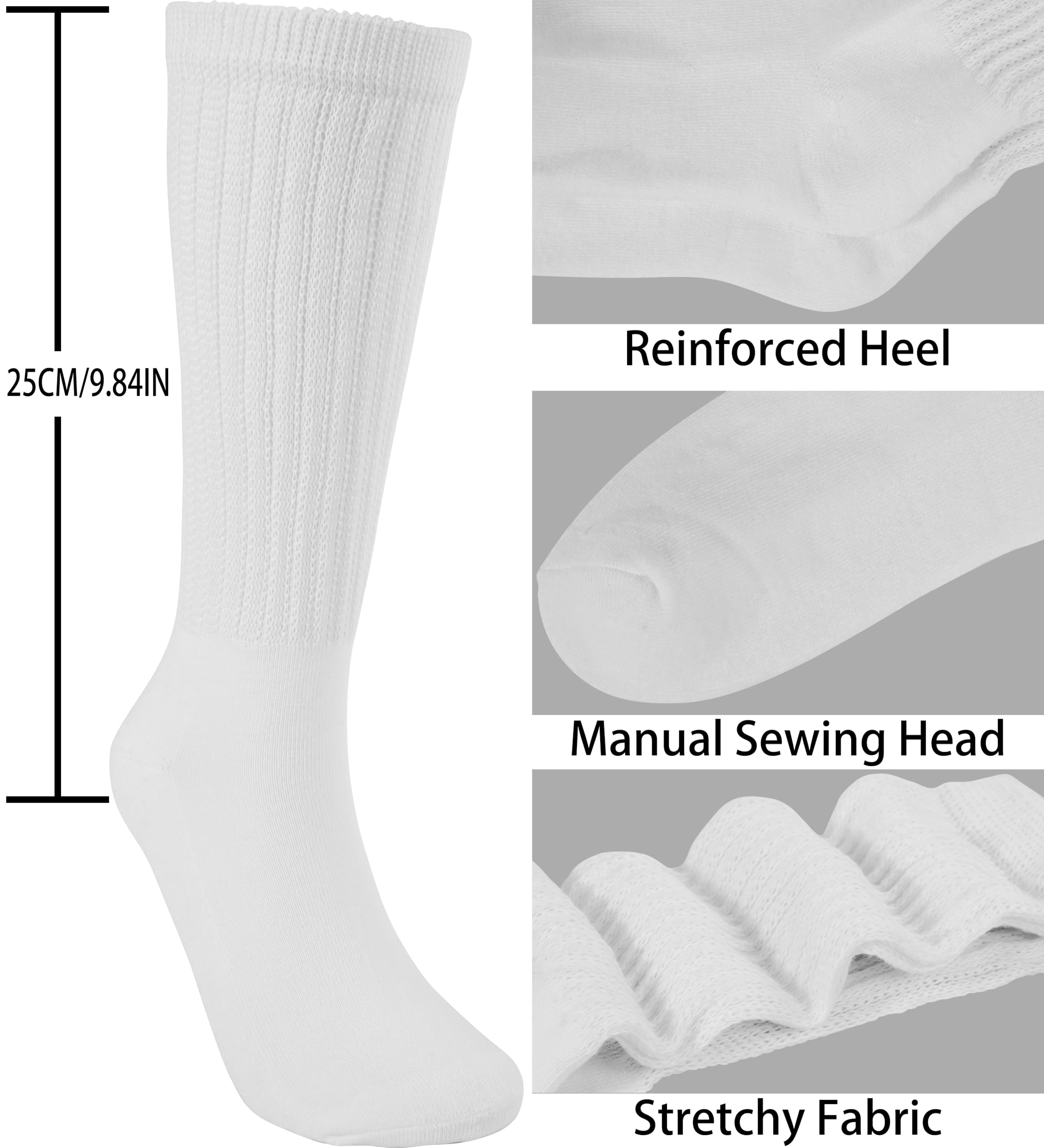 BomKinta Crew Slouch Socks Women - Retro Scrunch Short Sock - Soft Solid Ankle Socks - Gifts for Womens Size 5-11
