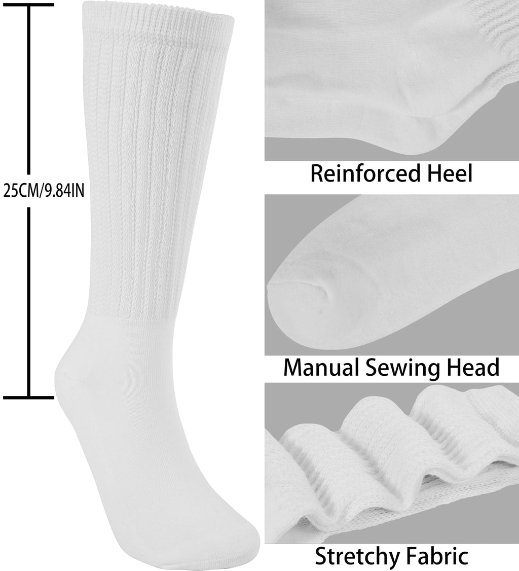 BomKinta Crew Slouch Socks Women - Retro Scrunch Short Sock - Soft Solid Ankle Socks - Gifts for Womens Size 5-11