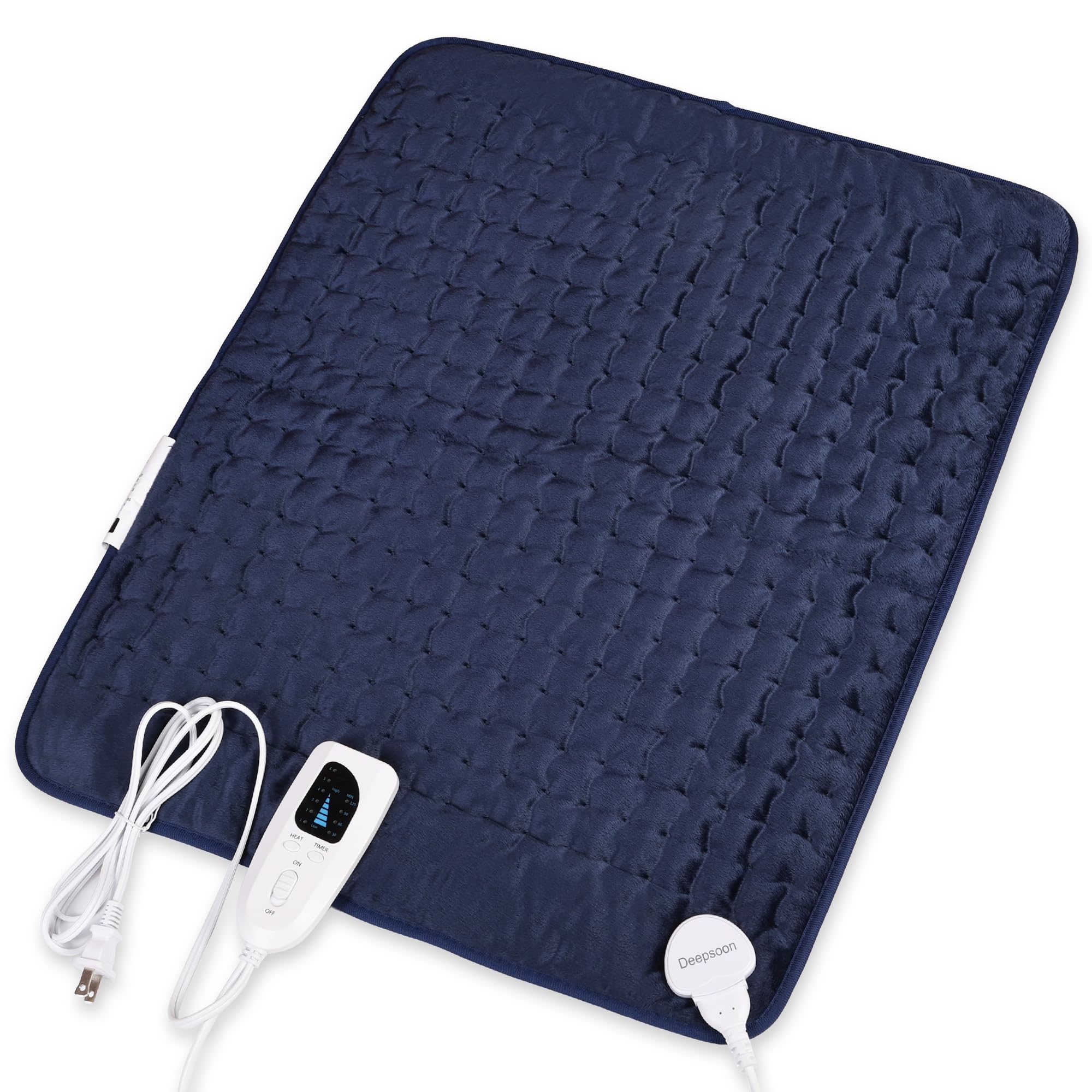 Heating Pad,Heated Blanket,Heating Pad for Back Neck,Silvergray,24x12In | Electric Heating Pad,Dry/Moist Heat Heating Pads,Heating Pads for Shoulder,Abdomen,Knee,Heat Pad for Women Men,Birthday Gift