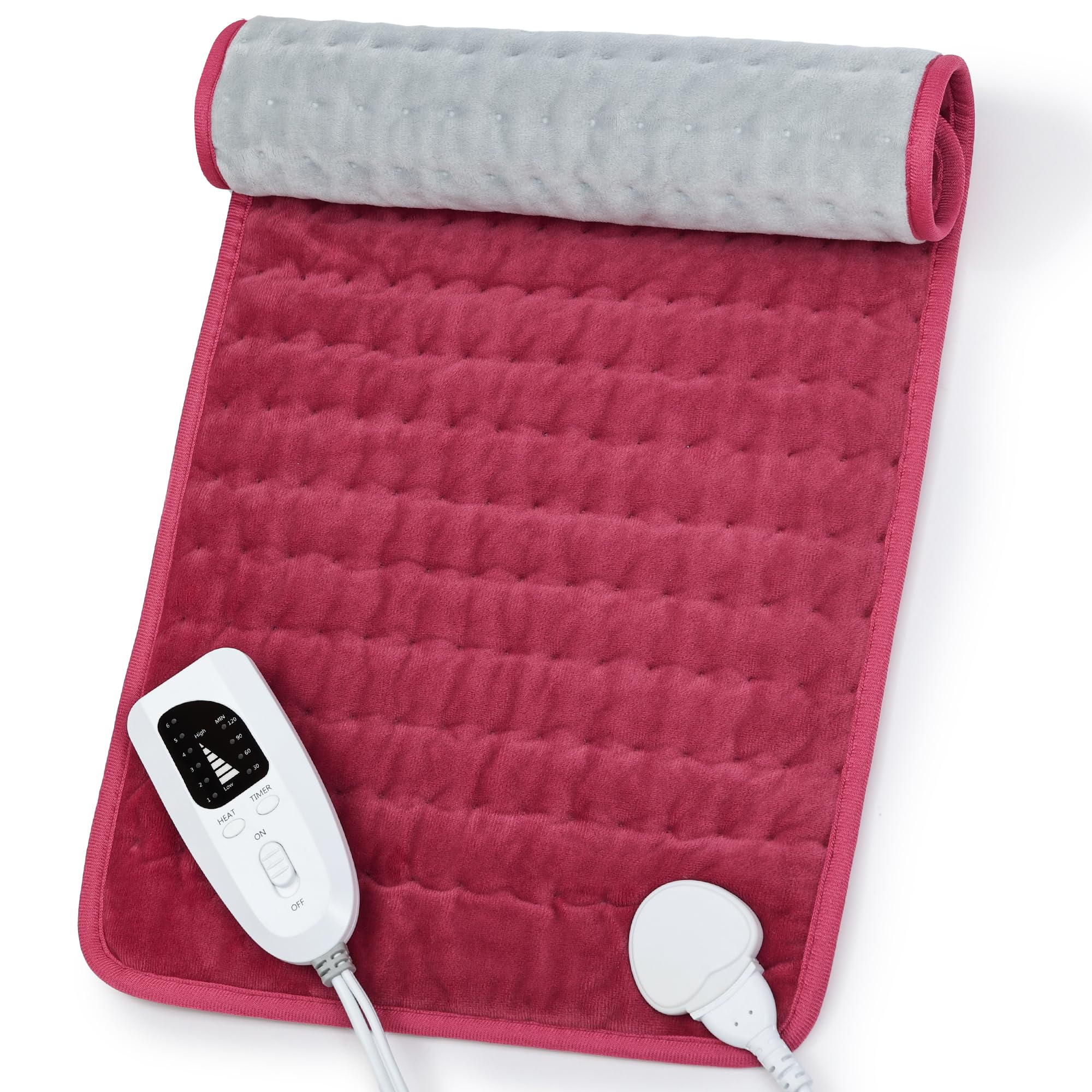 Heating Pad,Heated Blanket,Heating Pad for Back Neck,Silvergray,24x12In | Electric Heating Pad,Dry/Moist Heat Heating Pads,Heating Pads for Shoulder,Abdomen,Knee,Heat Pad for Women Men,Birthday Gift