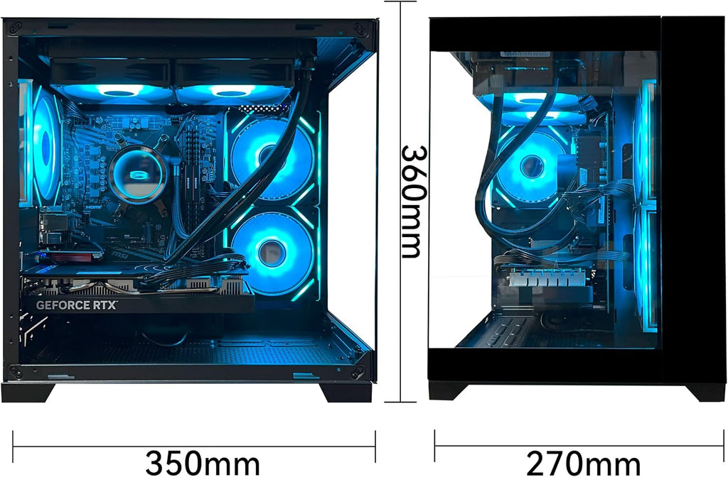YAWYORE Gaming PC, AMD Ryzen 7 5700X, GeForce RTX 5060 Desktop Computer | 32GB DDR4 RAM, 1TB M.2 NVMe SSD,, ARGB Fans, WiFi+BT