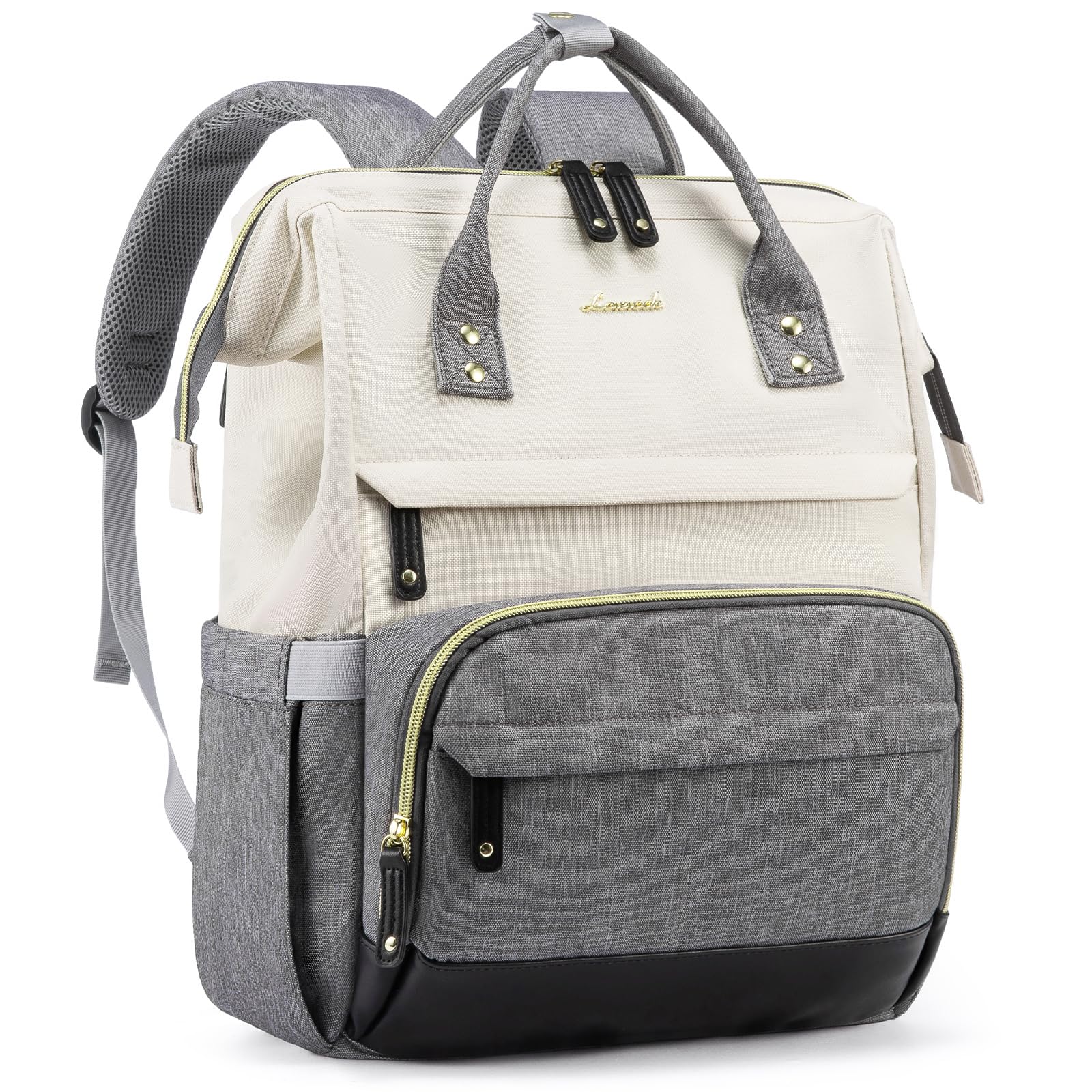 LOVEVOOK Laptop Backpack for Women, 15.6 Inch Work Business Backpacks Purse With Large Capacity, Waterproof Nurse Bag College Bookbag for School, Waterproof Casual Daypack for Travel