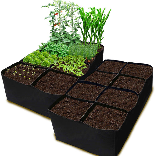 CJGQ Fabric Raised Garden Bed 6x3x1ft Garden Grow Bed Bags for Growing Herbs, Flowers and Vegetables 128 Gallon