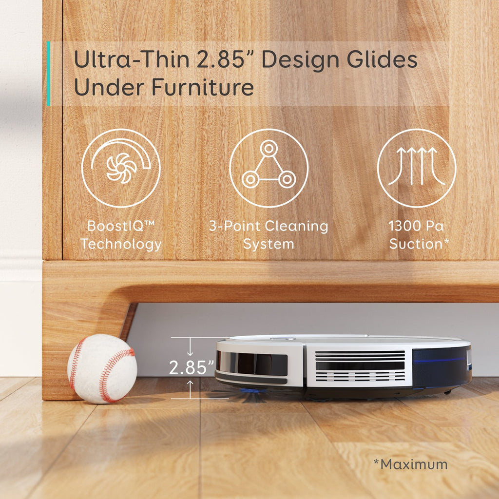 eufy 11S MAX Robot Vacuum Cleaner, Super Thin, Quiet | Self-Charging, Easy to use, Cleans Hard Floors to Medium-Pile Carpets, Black