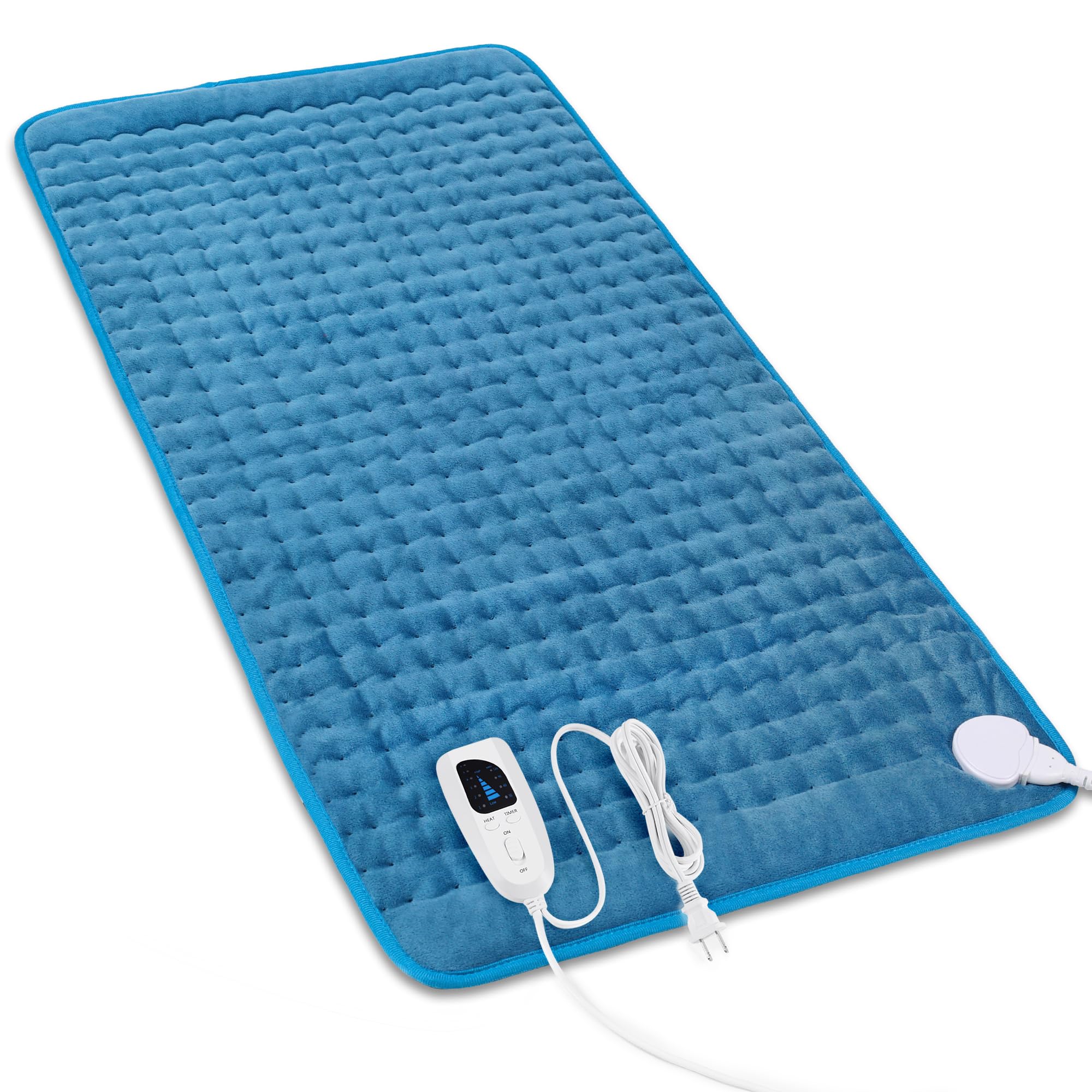 Heating Pad,Heated Blanket,Heating Pad for Back Neck,Silvergray,24x12In | Electric Heating Pad,Dry/Moist Heat Heating Pads,Heating Pads for Shoulder,Abdomen,Knee,Heat Pad for Women Men,Birthday Gift