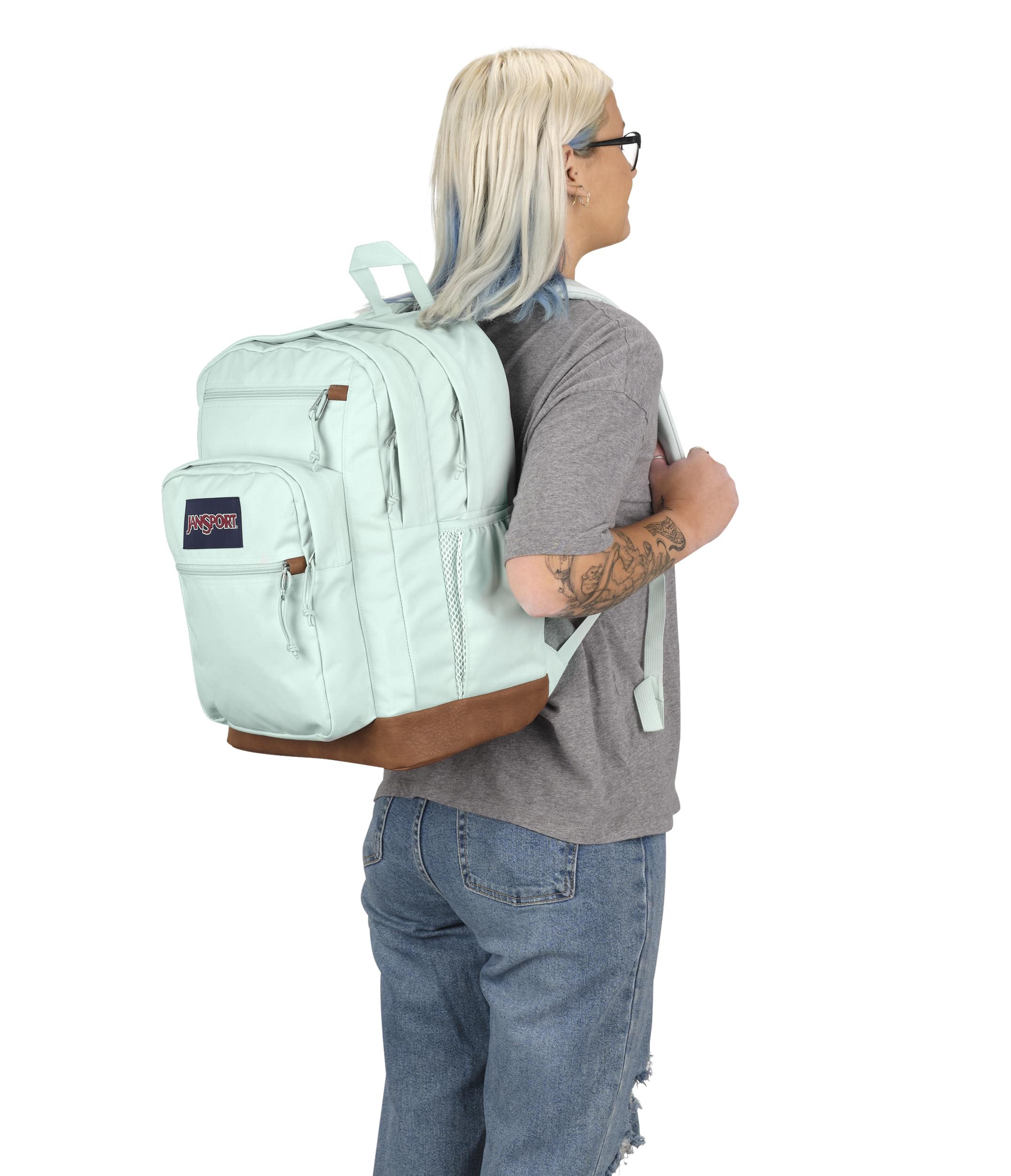 JanSport Cool Backpack, with 15-inch Laptop Sleeve - Large Computer Bag Rucksack with 2 Compartments, Ergonomic Straps, Black