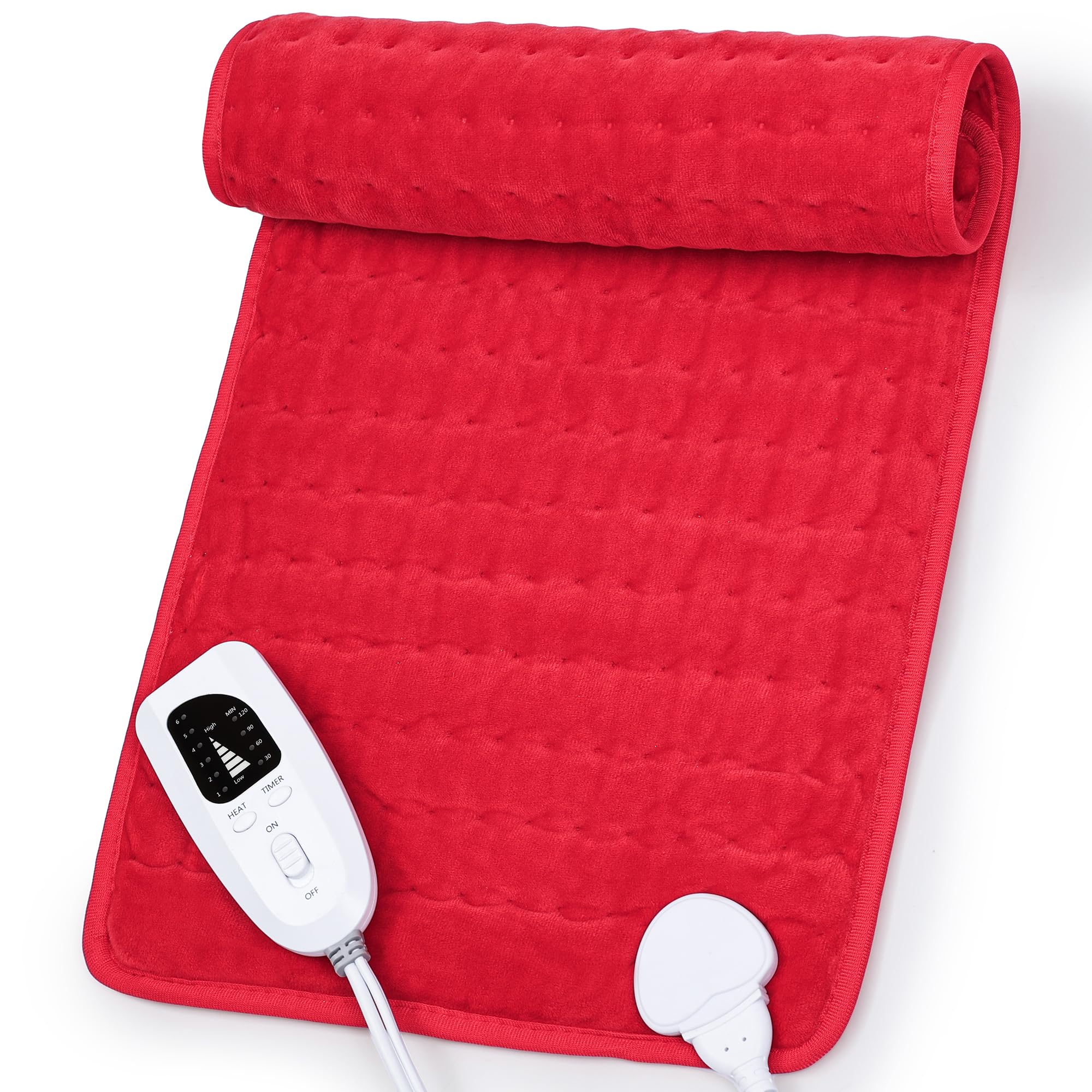 Heating Pad,Heated Blanket,Heating Pad for Back Neck,Silvergray,24x12In | Electric Heating Pad,Dry/Moist Heat Heating Pads,Heating Pads for Shoulder,Abdomen,Knee,Heat Pad for Women Men,Birthday Gift