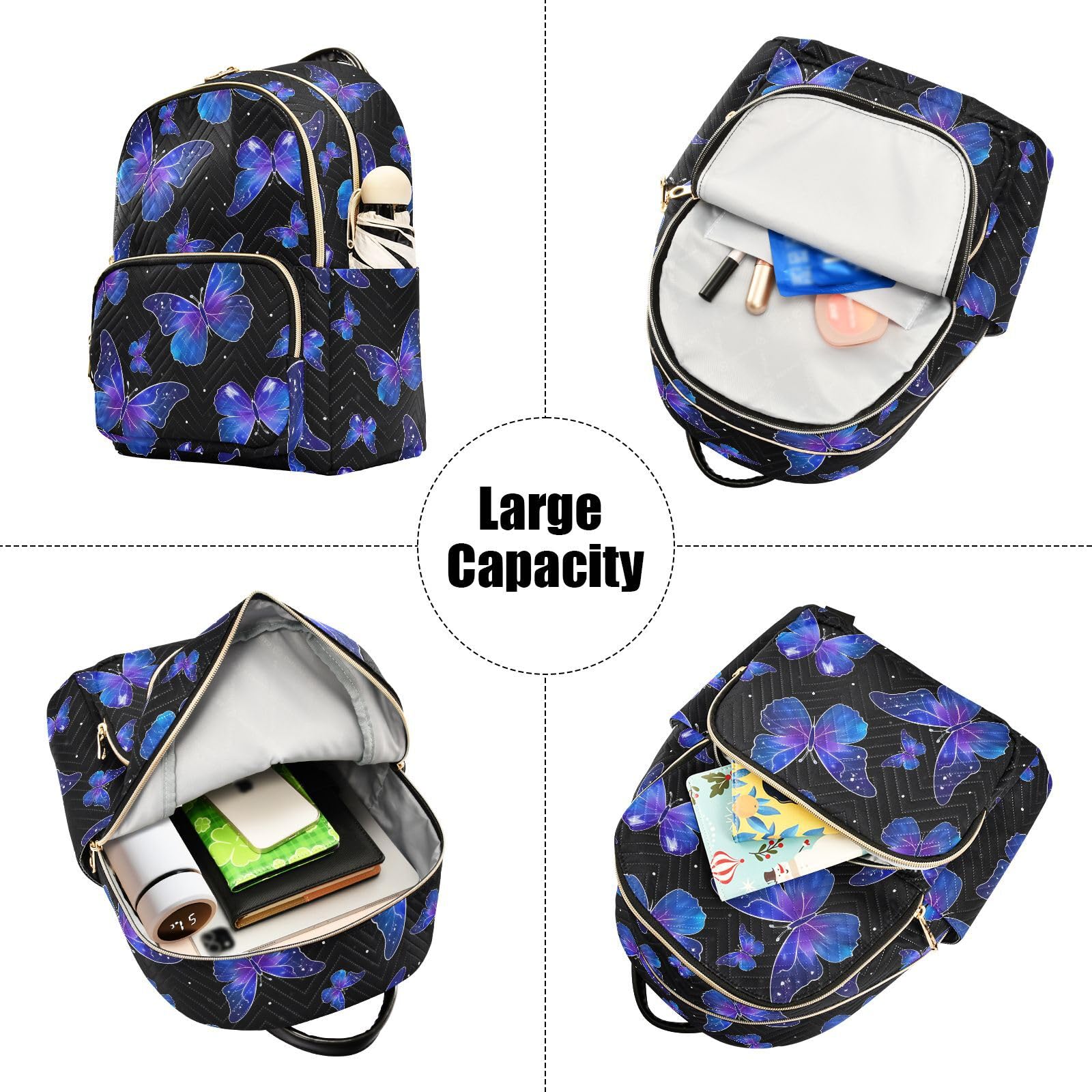 ALAZA Sun Moon Stars Witchy Small Backpack Purse for Women Travel Bag Fashion Daypack Back Pack Shoulder Bag