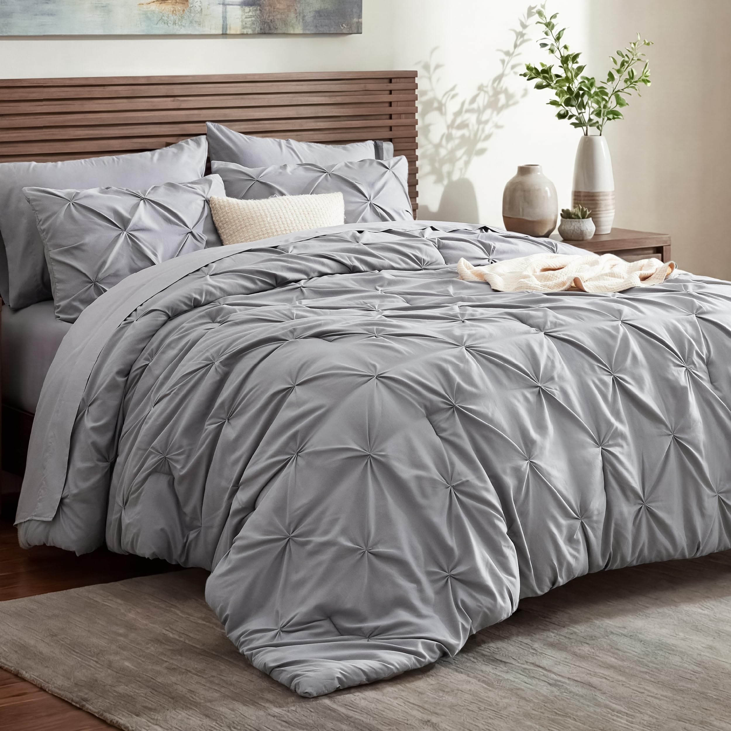 Bedsure Twin XL Comforter Set Pink - Dorm Room Essentials for Girls, Extra Long Twin XL Bedding Set with Sheets, All Season Down Alternative Comforter with Sheets, Pillowcase & Sham