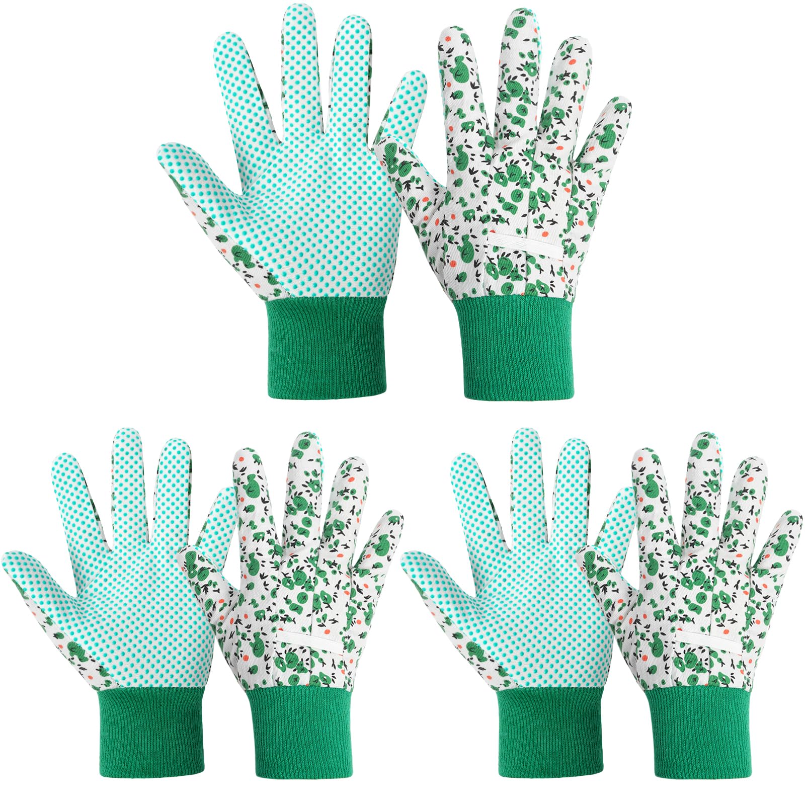 Ainiv Floral Gardening Gloves for Women/Ladies, Non-Slip Garden Work Gloves,Breathable Yard Work Glove Light Working Gloves
