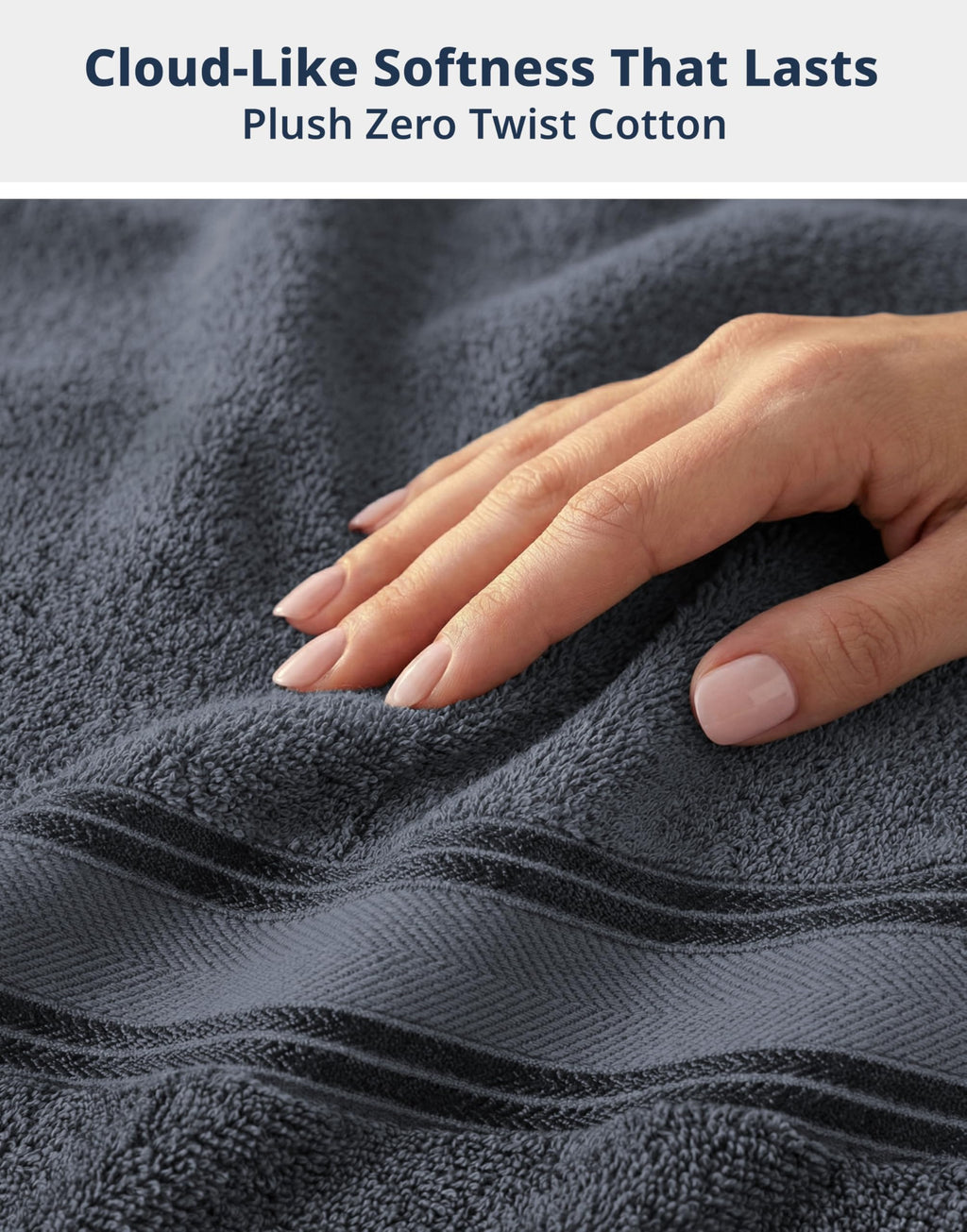 LANE LINEN Bathroom Towels Set of 18 – Zero Twist, 100% Mercerized Cotton Towel, 6 Bath, 6 Handtowel & 6 Washcloths, Luxury Hotel Design, Perfect for Salon & Guests, Machine Washable – Cerulean Blue