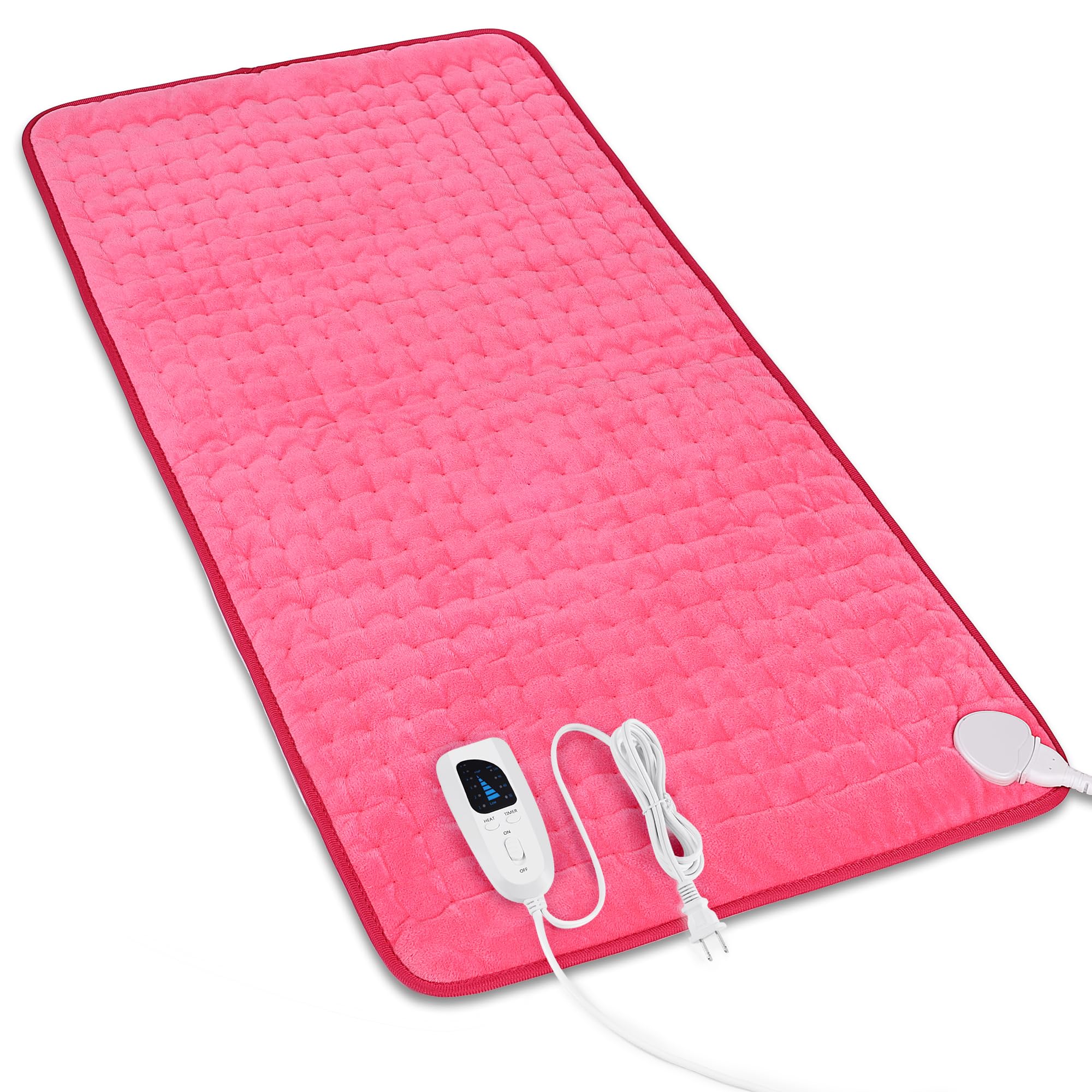 Heating Pad,Heated Blanket,Heating Pad for Back Neck,Silvergray,24x12In | Electric Heating Pad,Dry/Moist Heat Heating Pads,Heating Pads for Shoulder,Abdomen,Knee,Heat Pad for Women Men,Birthday Gift