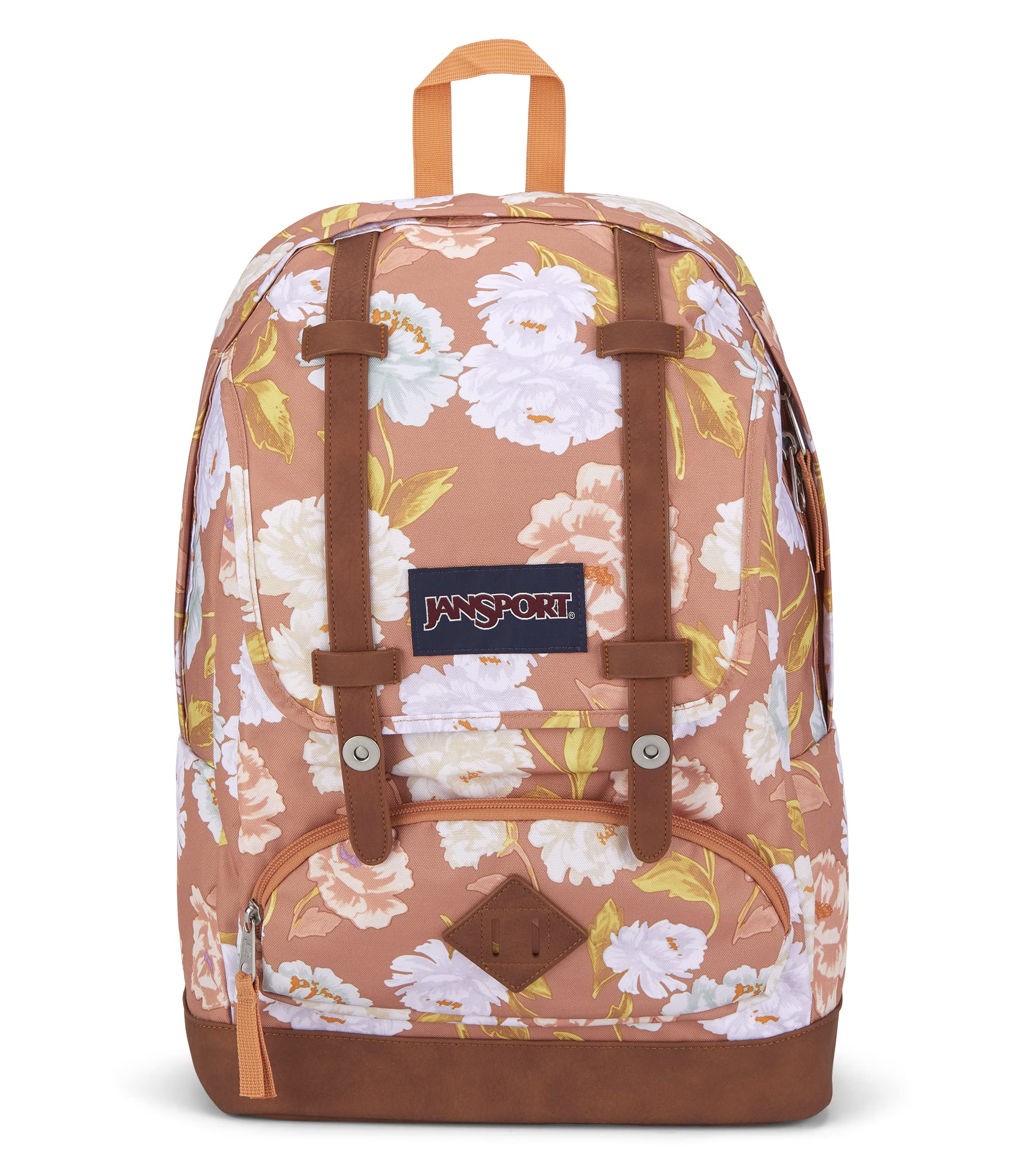 JanSport Cortlandt Laptop Backpack, Misty Rose, 15” Laptop Sleeve-Synthetic Leather Shoulder Computer Bag with Large Compartment, Padded Straps-Book Rucksack for Men, Women