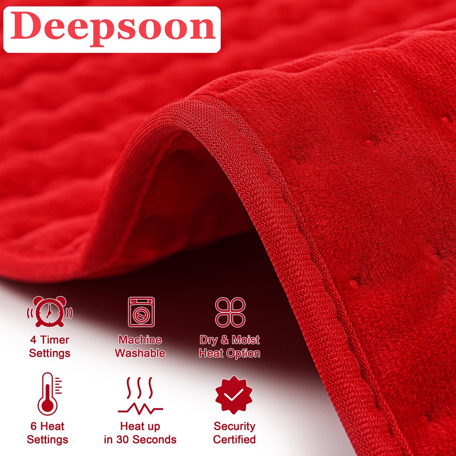 Heating Pad,Heated Blanket,Heating Pad for Back Neck,Silvergray,24x12In | Electric Heating Pad,Dry/Moist Heat Heating Pads,Heating Pads for Shoulder,Abdomen,Knee,Heat Pad for Women Men,Birthday Gift