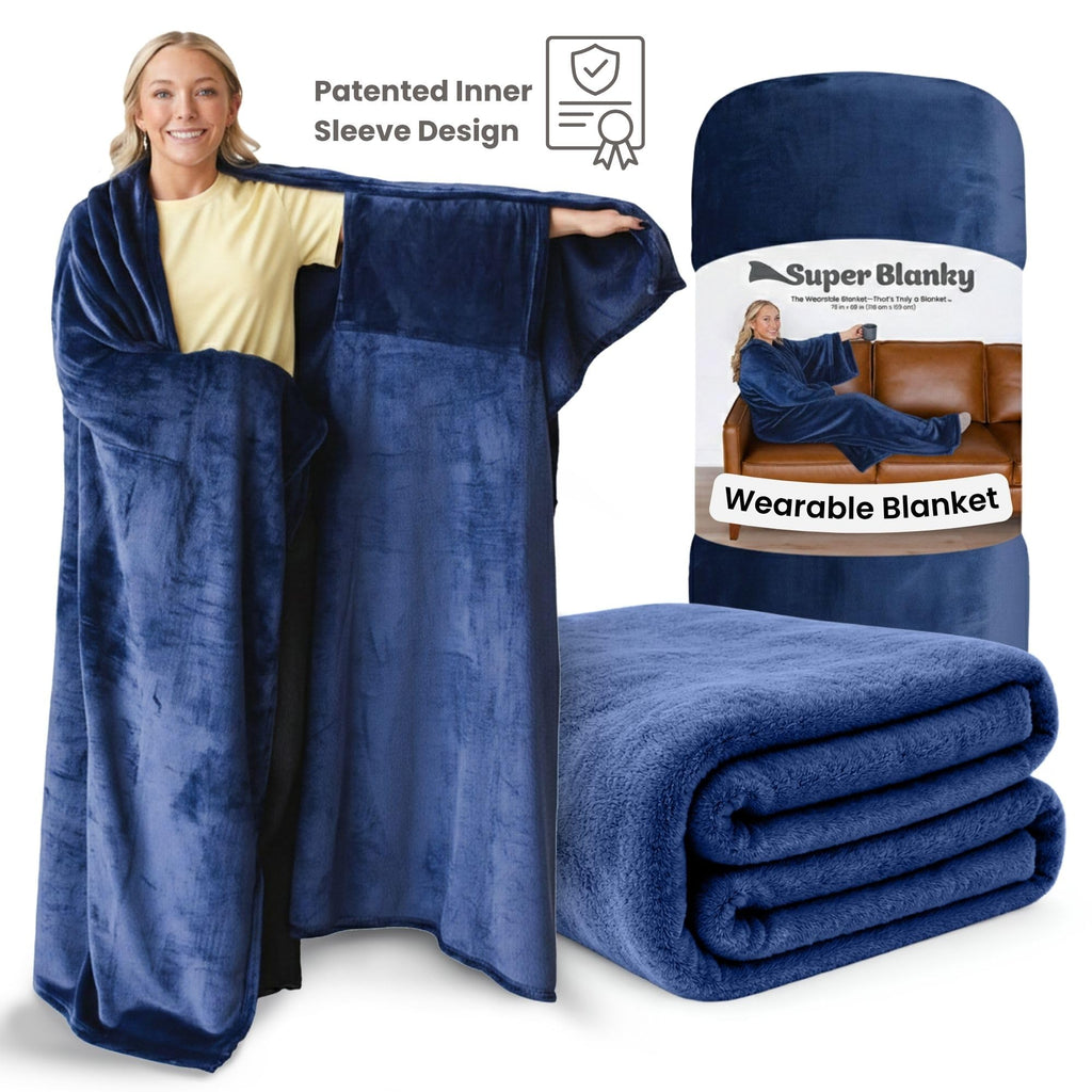 Super Blanky Wearable Blankets for Women & Men, Graduation Day Gift for Her, Cozy Gifts for Women, Wife Birthday Gifts Ideas