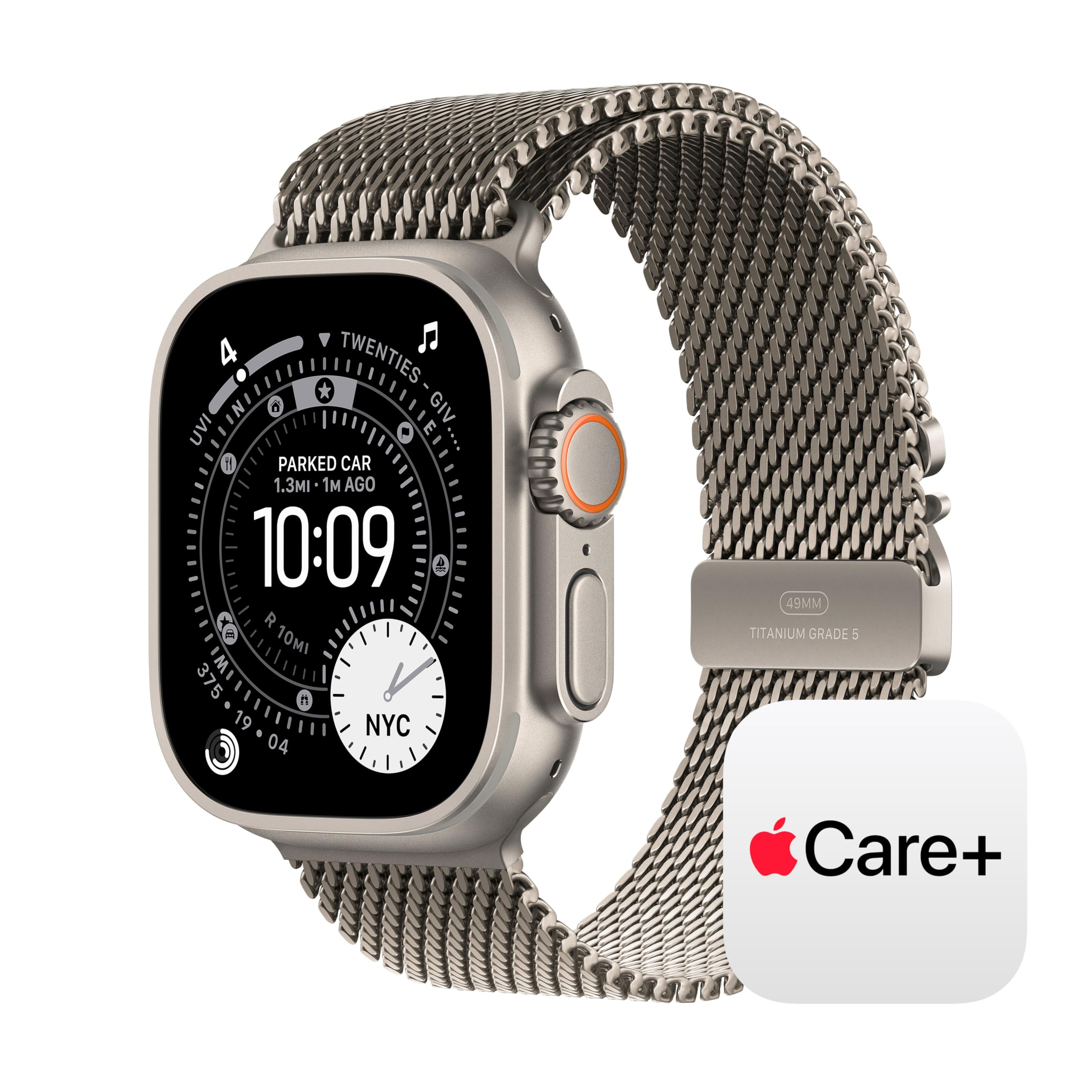 Apple Watch Ultra 3 [GPS + Cellular 49mm] Running & Multisport Smartwatch w/Rugged Titanium Case w/Black/Charcoal Trail Loop - S/M. Satellite Communications, Advanced Health & Fitness Tracking