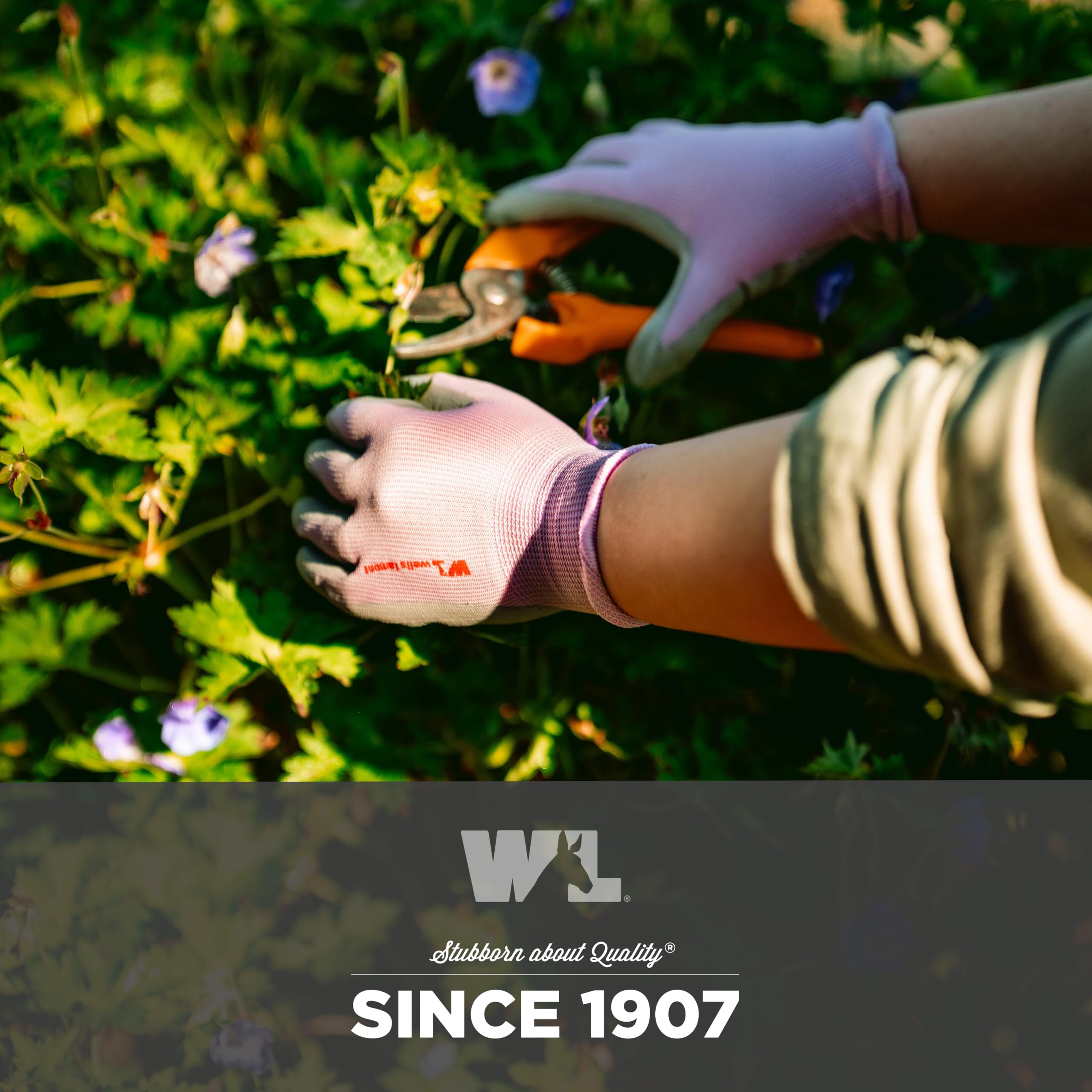 Wells Lamont Gardening Gloves for Women – Breathable Polyester, Seamless Fit – PU-Coated Palm for Grip & Durability