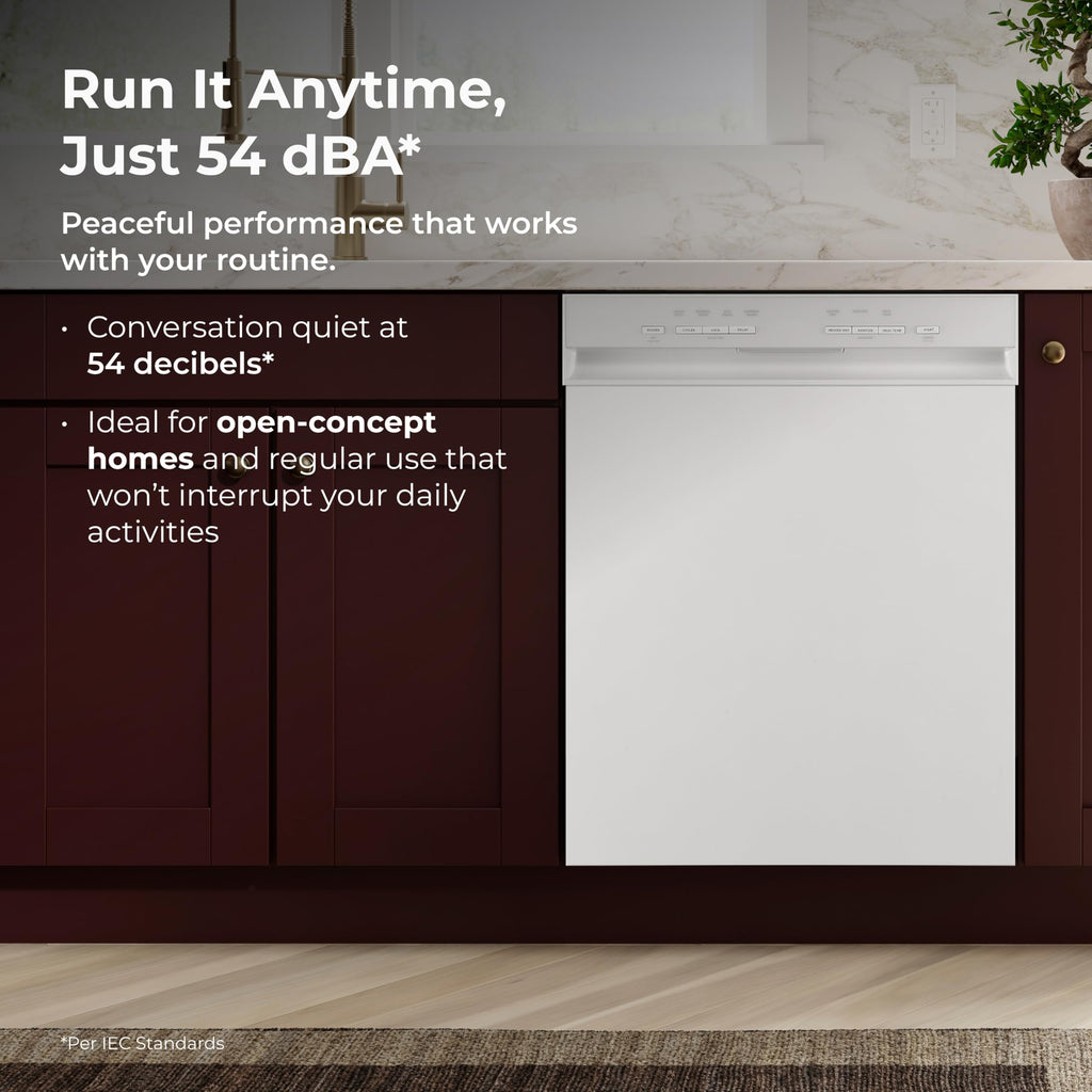 Kenmore 24" Hybrid Tub Dishwasher - Black | 54 DBA - MoreSpace Adjustable Rack, UltraWash, High Temp & SmartWash - 12 Place Settings - ENERGY STAR Certified