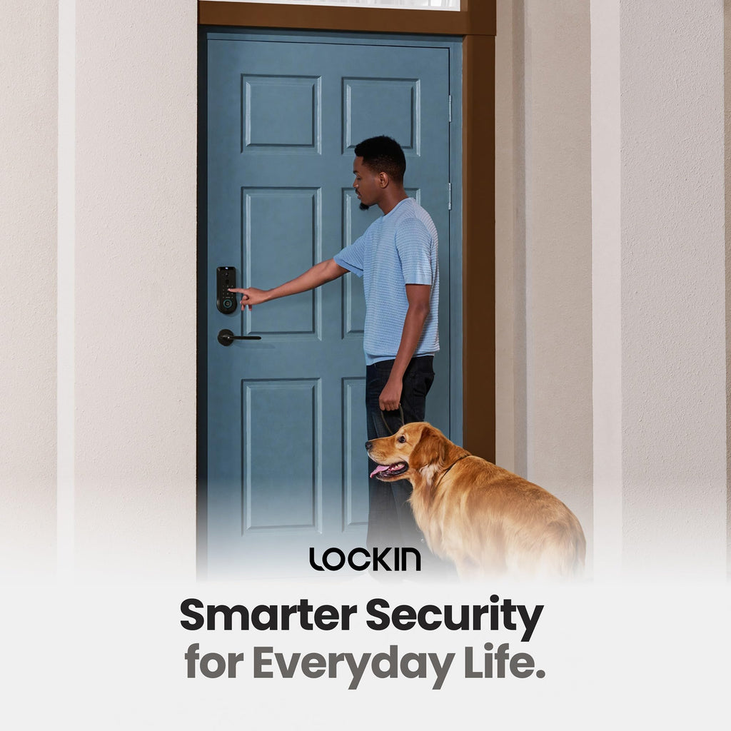 Lockin Venoris Smart Lock - Palm Vein & Fingerprint Keyless Entry Door Lock - 6 Unlock Methods - Built-in WiFi - Smart Home Compatible - No Monthly Subscription - 7-Month Battery Life