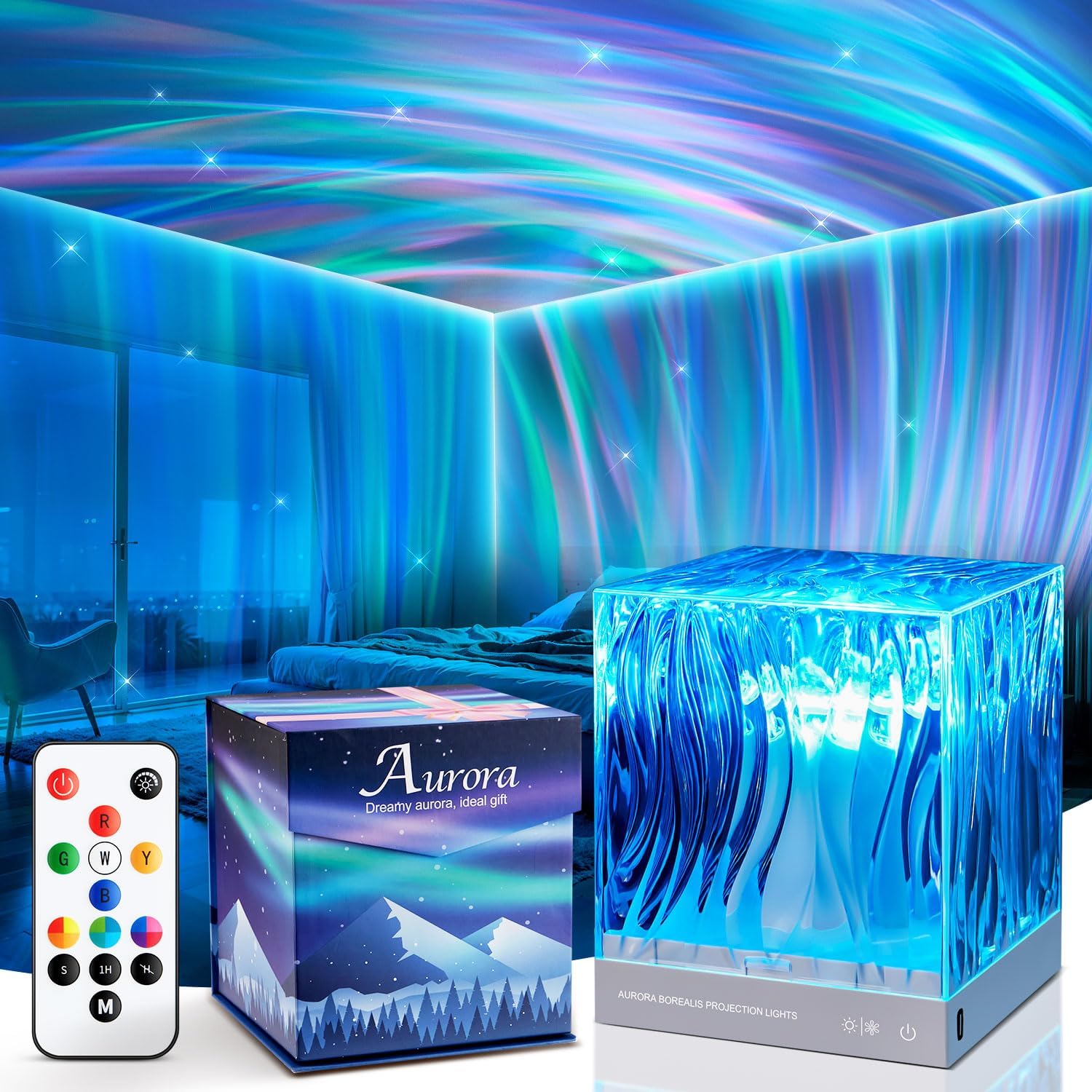 Galaxy Projector Night Light Projector Teen Girl Gifts Trendy Stuff,18-Color Lava Lamp LED Lights for Bedroom Northern Ocean Projector Mood Ambient Lighting,Remote Birthday Gifts Dorm Decor Room Decor