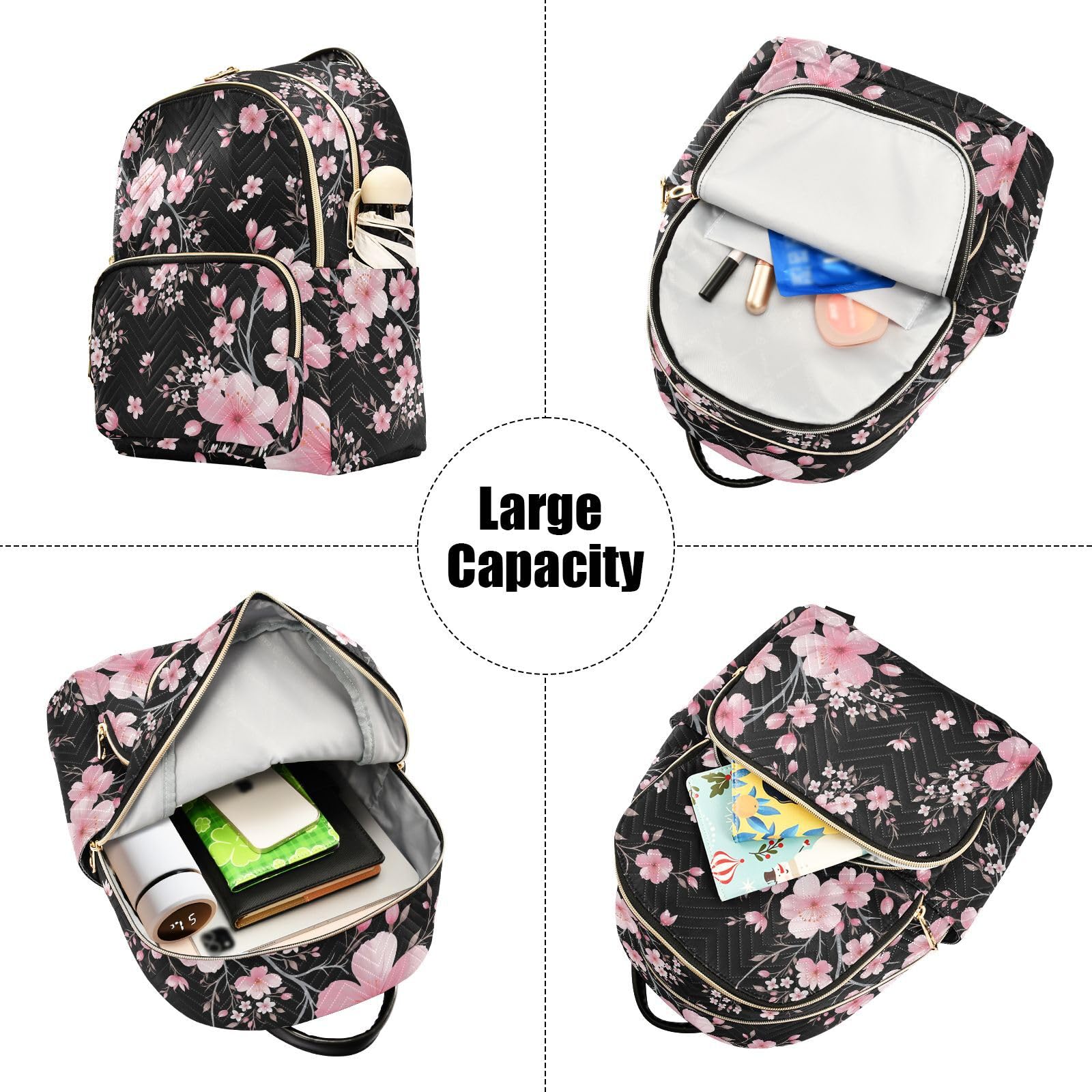 ALAZA Sun Moon Stars Witchy Small Backpack Purse for Women Travel Bag Fashion Daypack Back Pack Shoulder Bag