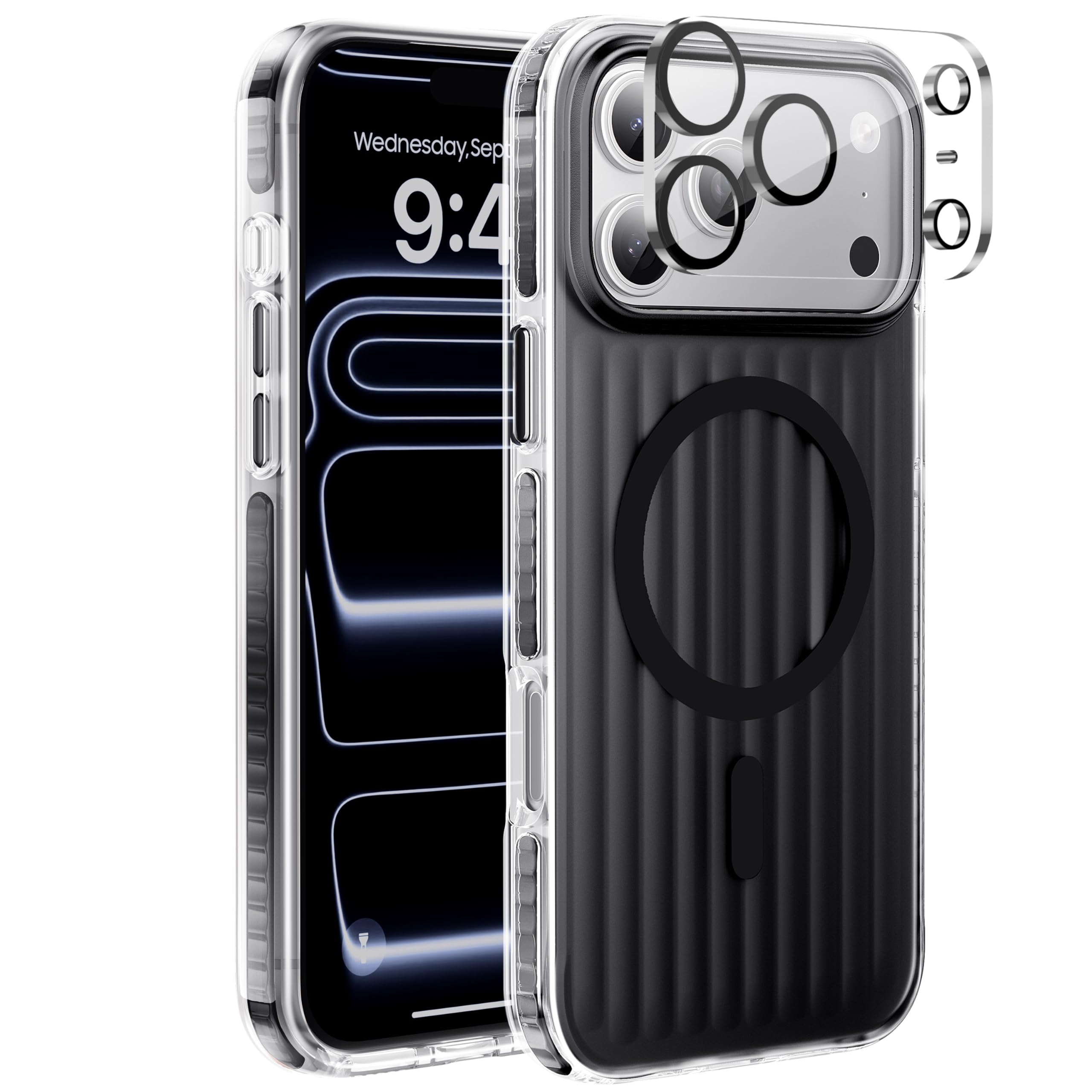 for iPhone 17 Pro Max case with Camera Lens Protector[10Ft Military-Grade Protection] Compatible with fit MagSafe Shockproof Slim Thin Cover case for iPhone 17 Pro Max 6.9 inch, Orange Bumper
