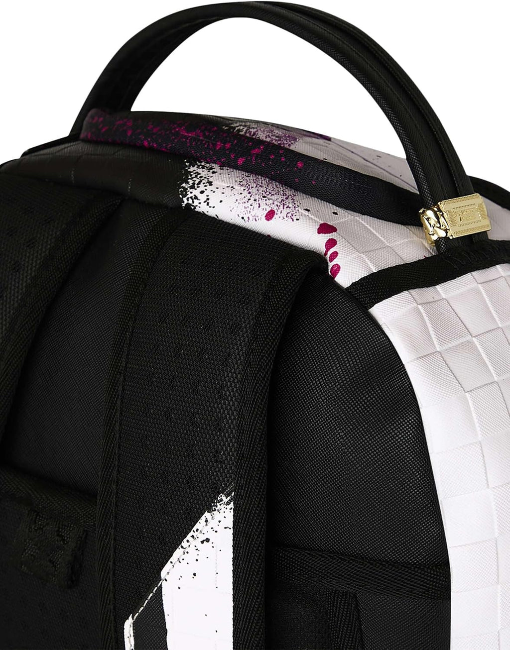Sprayground Crash Graff Turbo Backpack, 18x6x11.5 Inch, Black, PVC, Laptop Compartment, Adjustable Straps