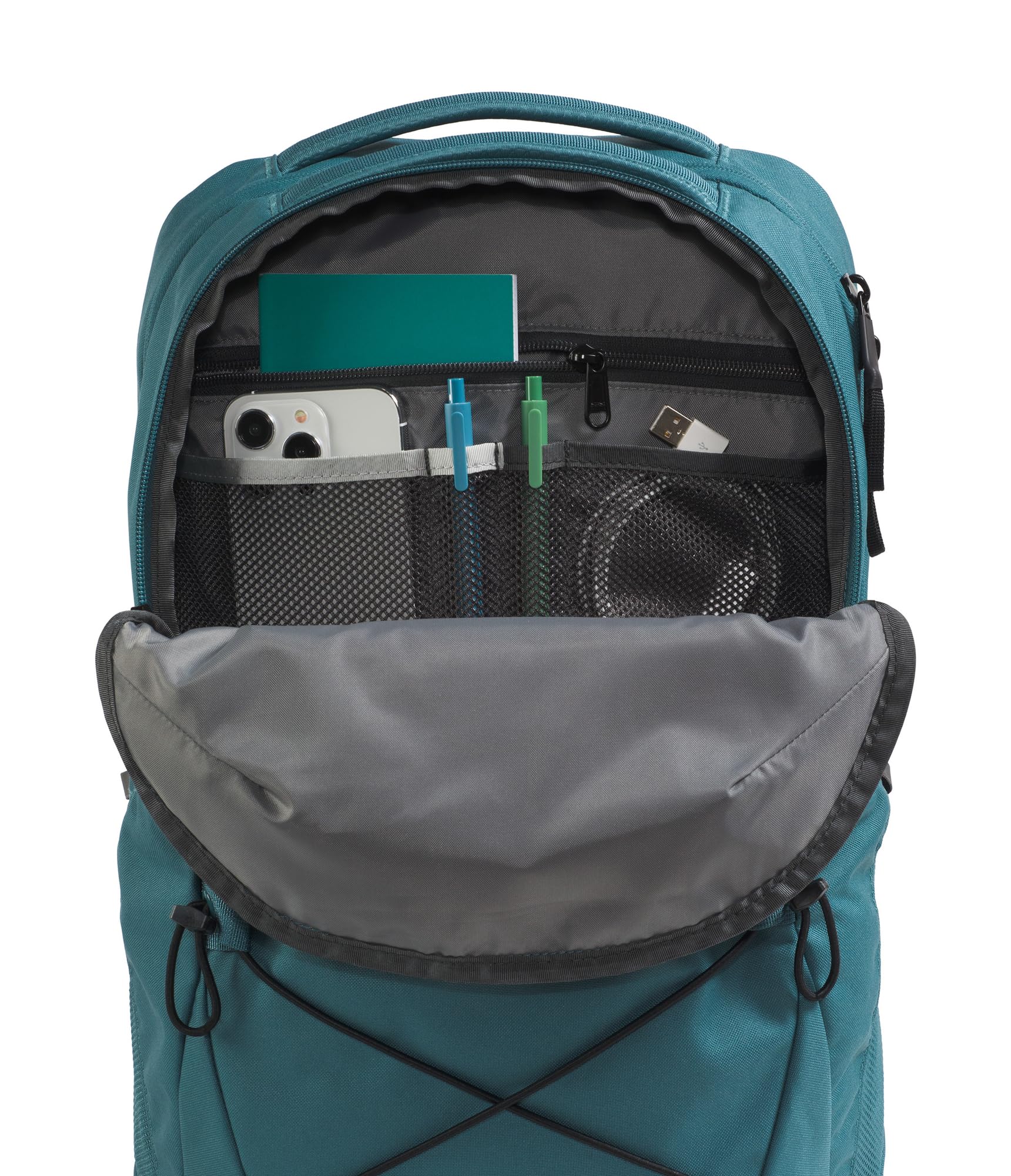 The North Face Jester Everyday Laptop Backpack - Commuter Daypack, Water Repellent, Laptop Sleeve, TNF Black-NPF, One Size | 28L recycled polyester with DWR finish, padded 16 in sleeve, chiropractor-endorsed FlexVent suspension, bottle pockets