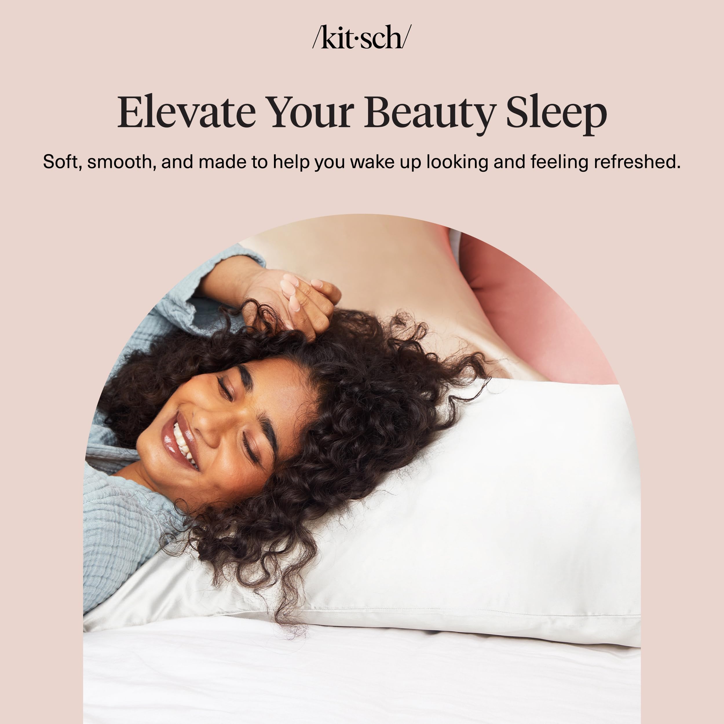 Kitsch Satin Pillowcase with Zipper - Standard Size, Leopard | Softer Than Silk Pillow Cases, Smooth Cooling Satin Pillow Case for Hair and Skin, Wrinkle-Free, Machine Washable